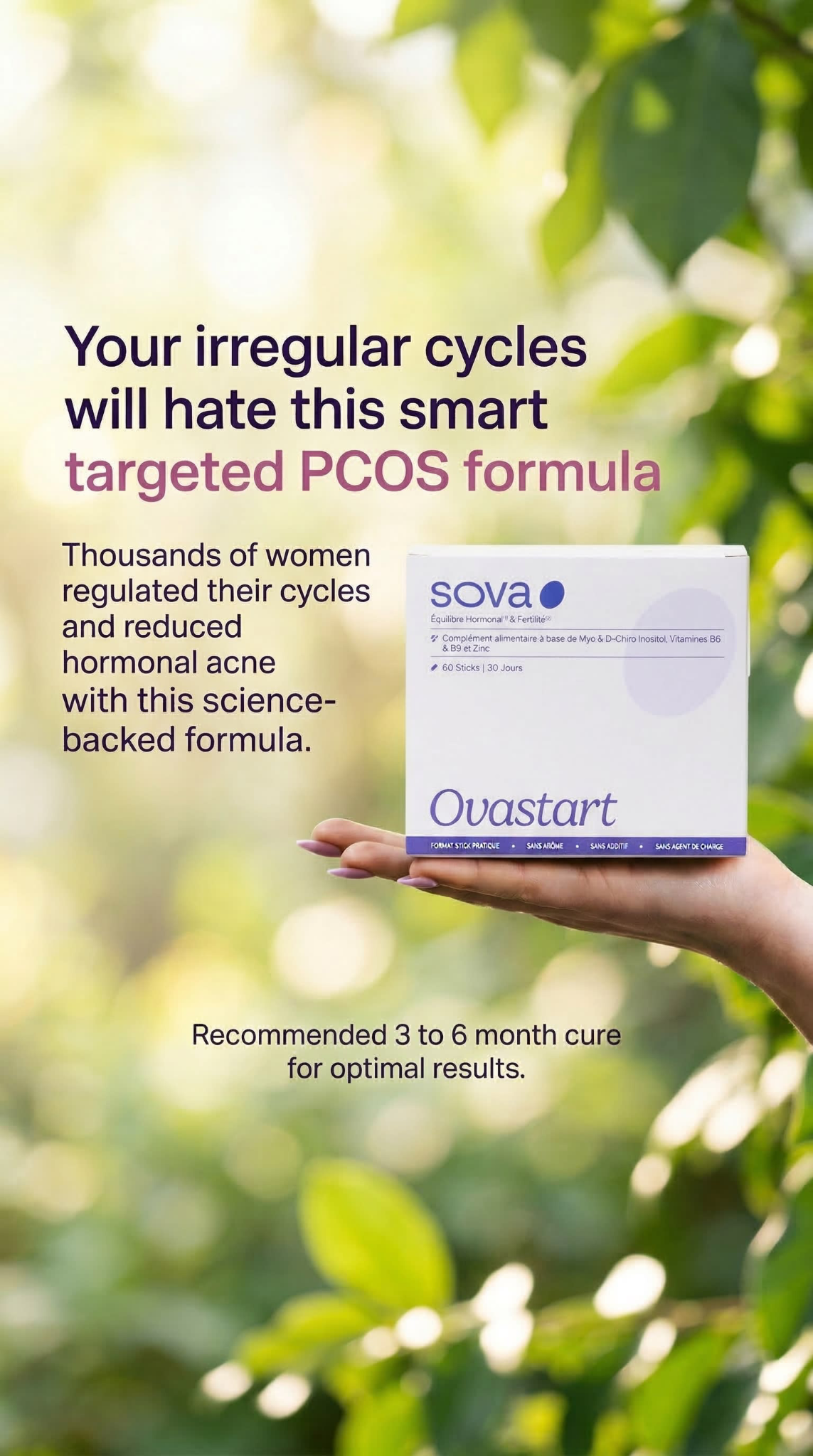 SOVA PCOS Facebook ad