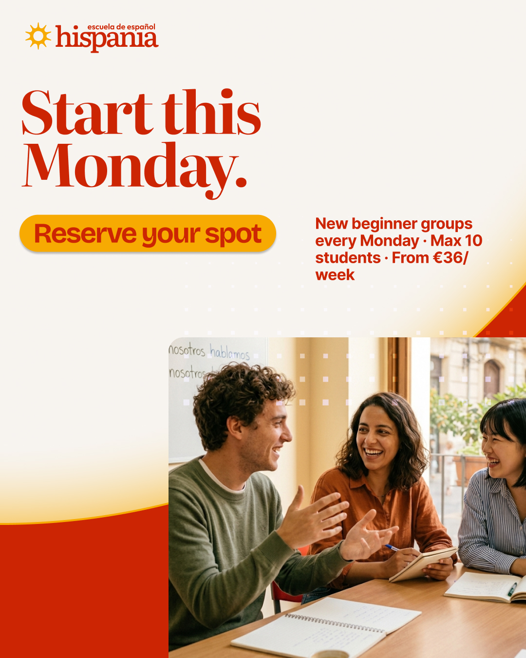 Hispania, escuela de español Facebook ad