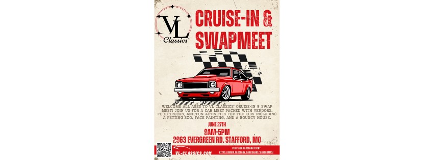 VL Classics Facebook ad: VL-Classics Cruise In & Swap Meet