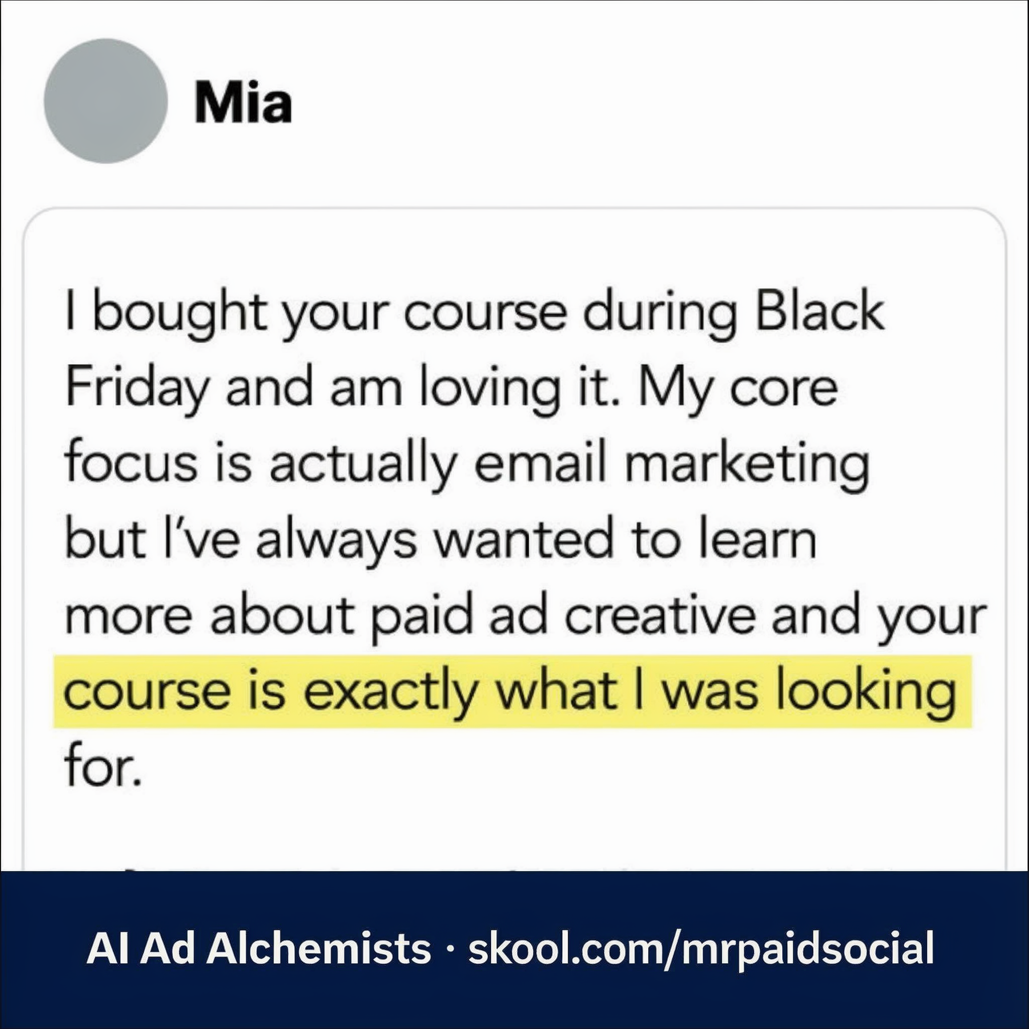 Mr. Paid Social Facebook ad