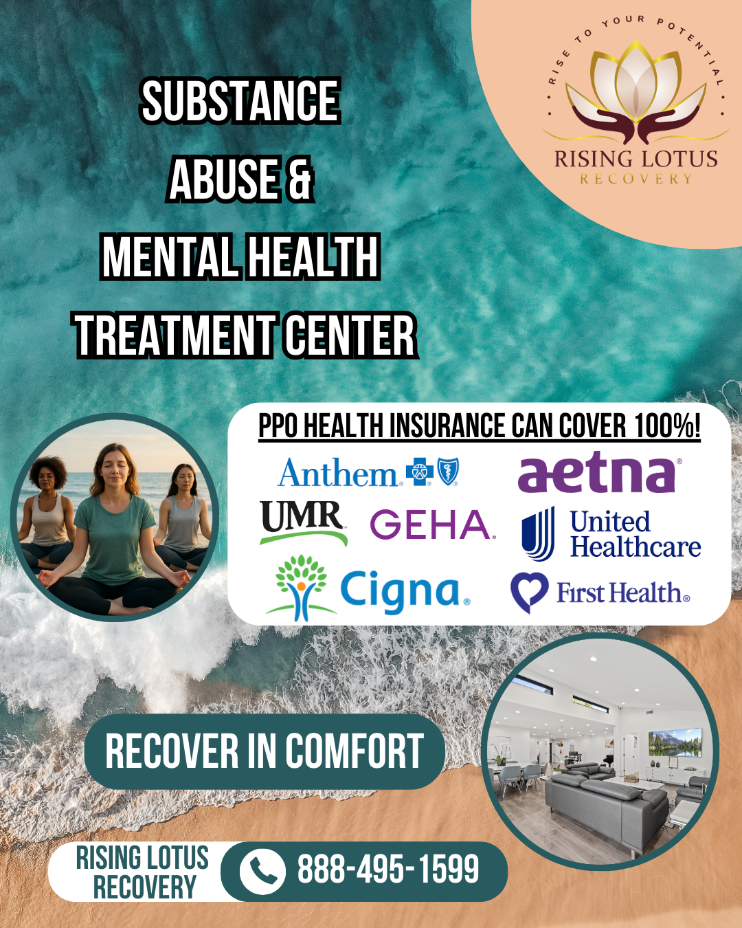 Rising Lotus Recovery Facebook ad