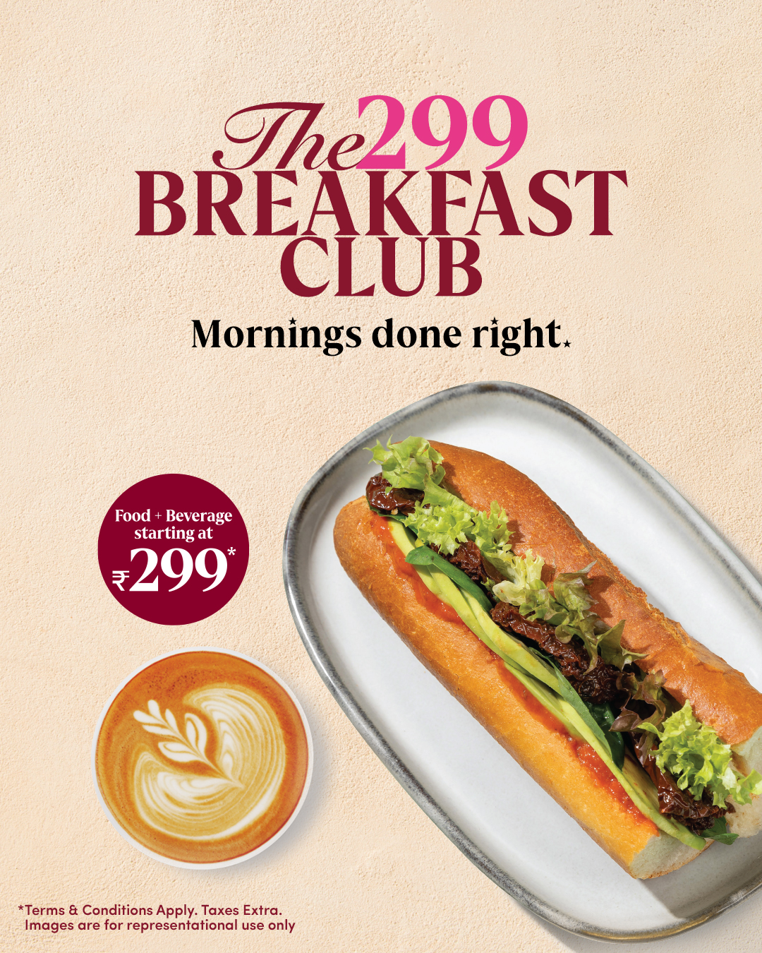 Pret A Manger India Facebook ad: Still overthinking breakfast?