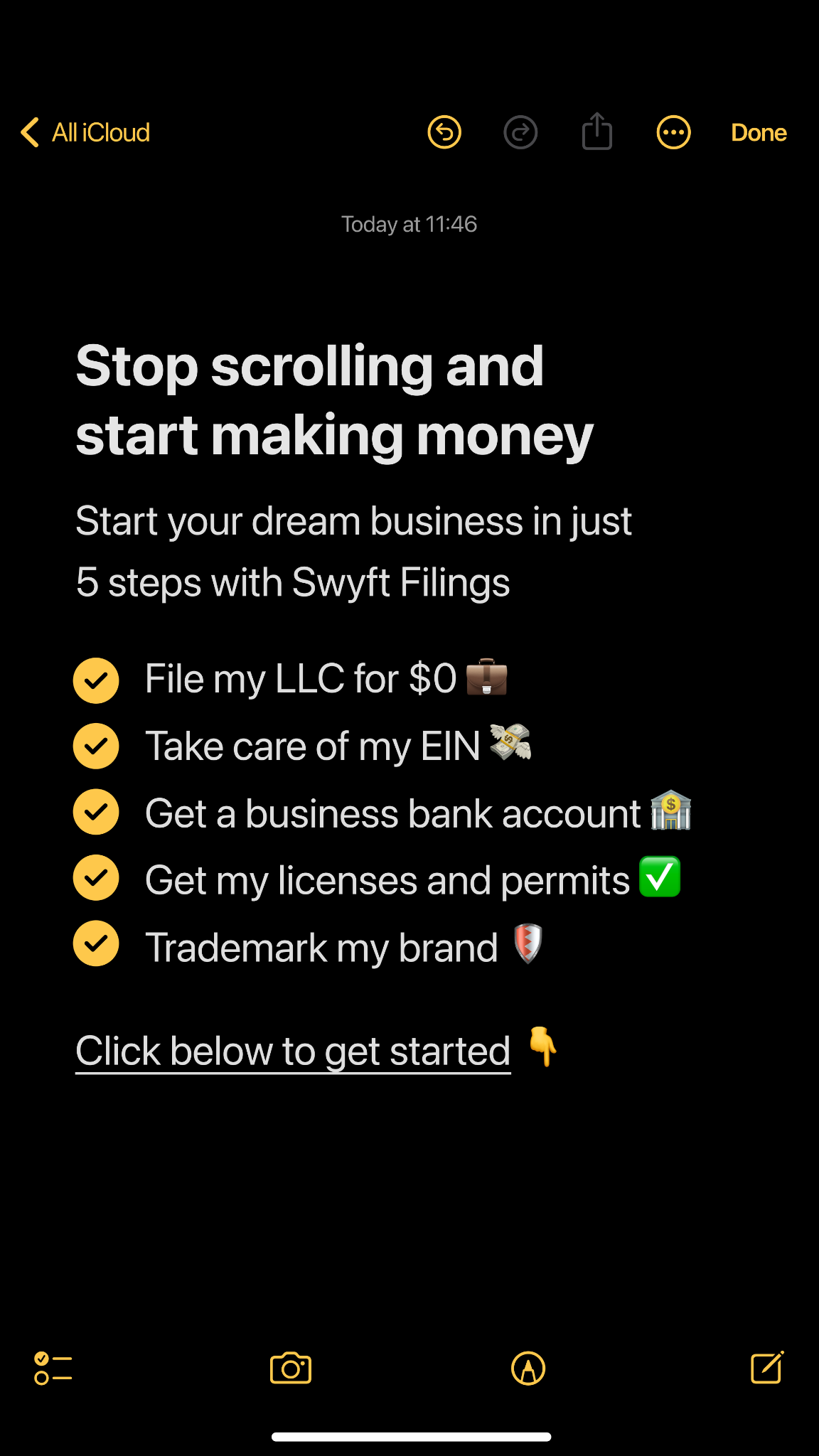 Swyft Filings, LLC Facebook ad