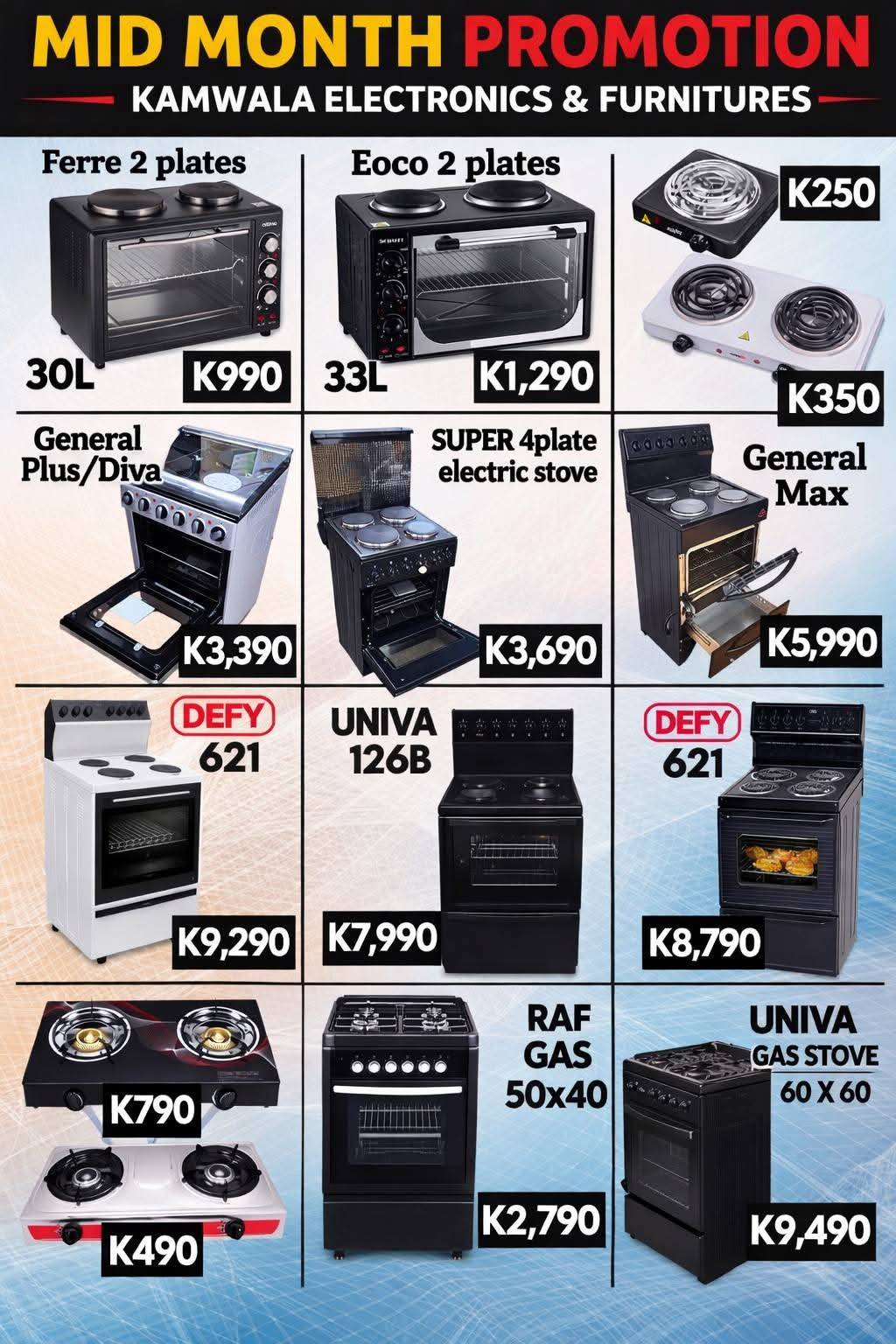 Kamwala Electronics & Furniture's Facebook ad: Finding us is easy!