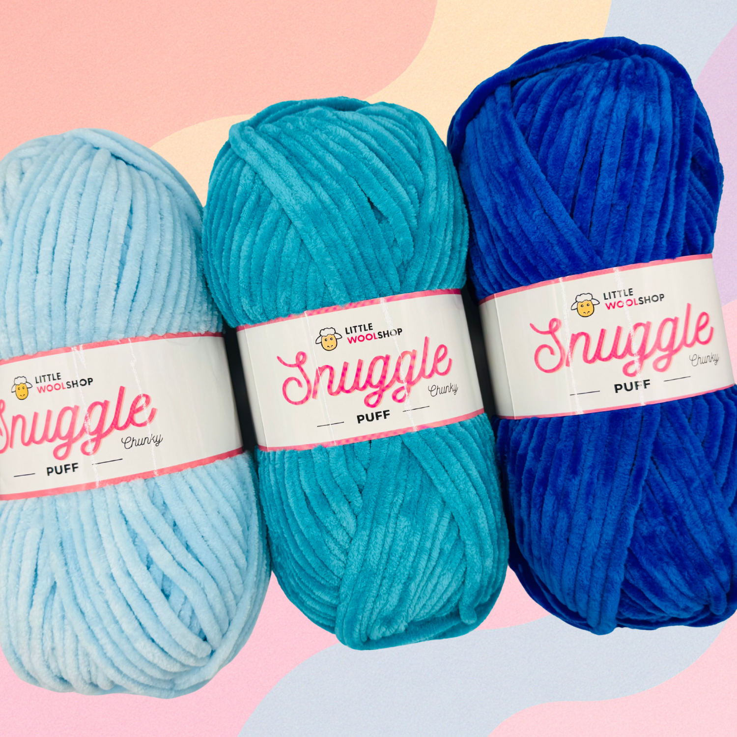 Littlewoolshop.com Facebook ad: Say hello to Snuggle Puff Chunky, irresistibly soft…
