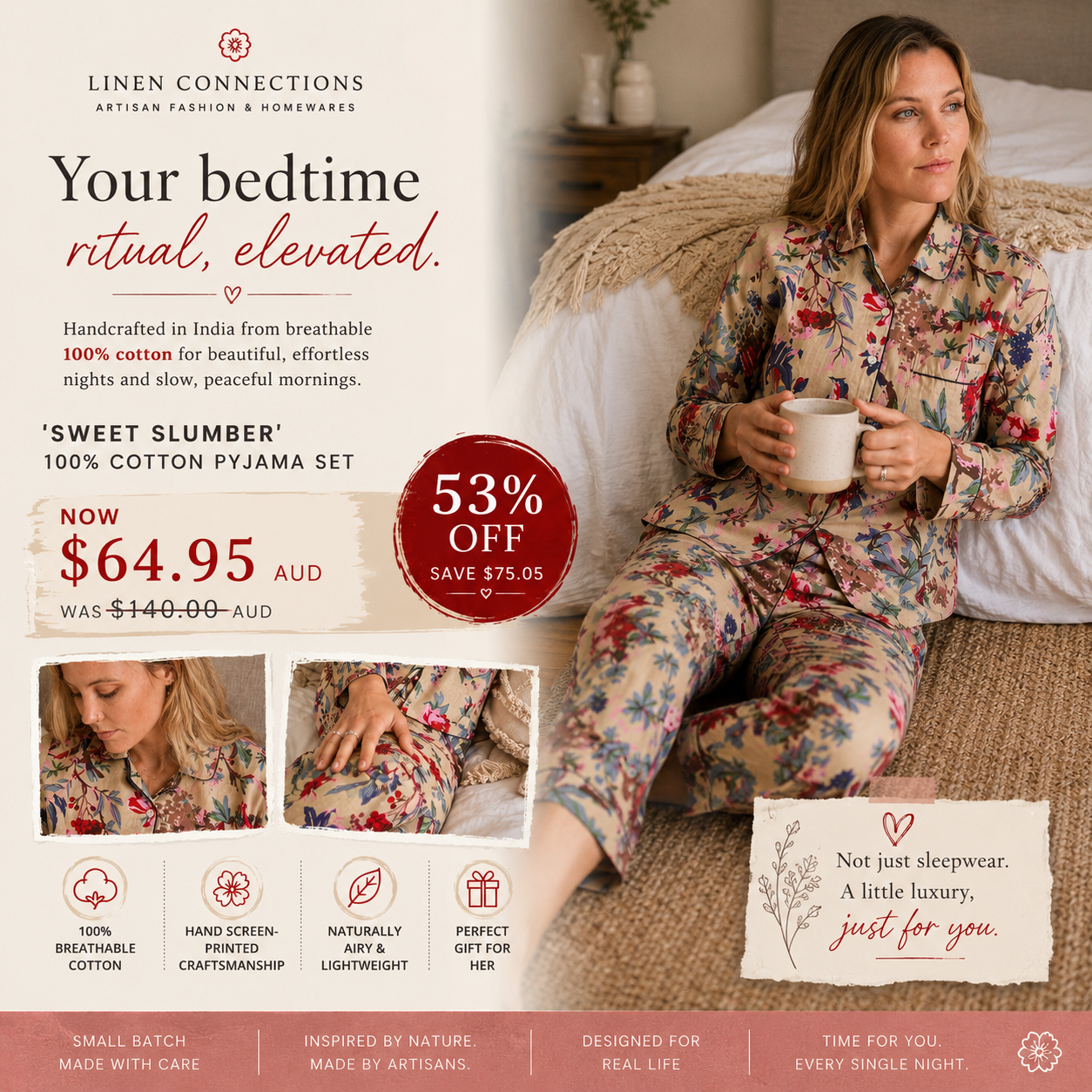 Linen Connections Facebook ad