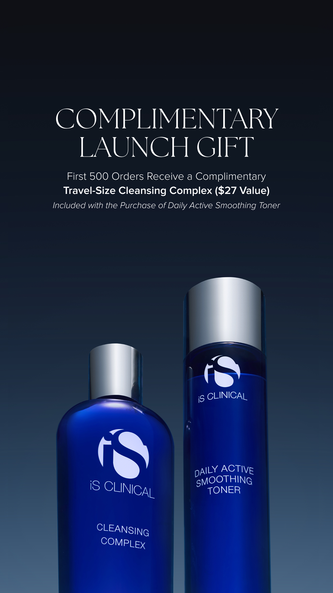iS CLINICAL Facebook ad: NEW Daily Active Smoothing Toner