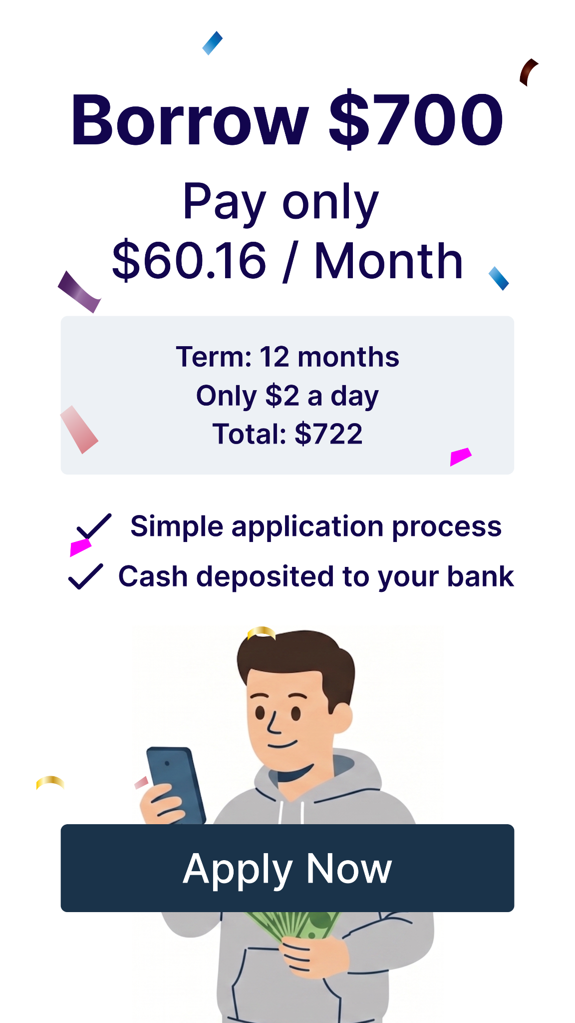 Instant Cash Advance Facebook ad