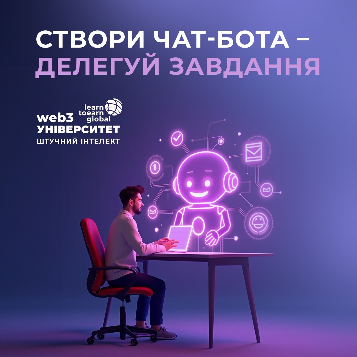 Learn To Earn Global Facebook ad: Курс, який змінить вашу компанію за допомогою штучного…