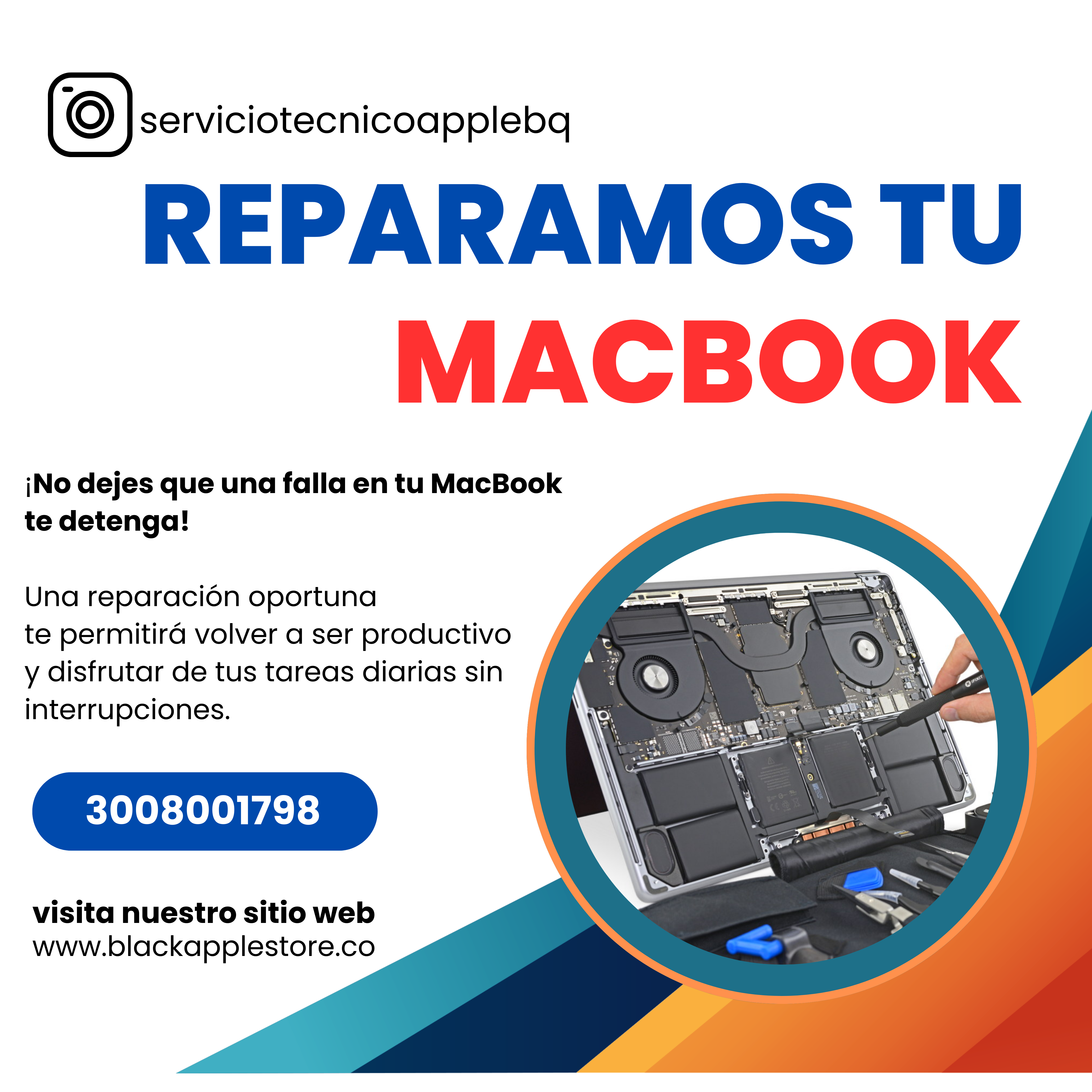 Blackapple Store Facebook ad: Soporte Técnico Apple