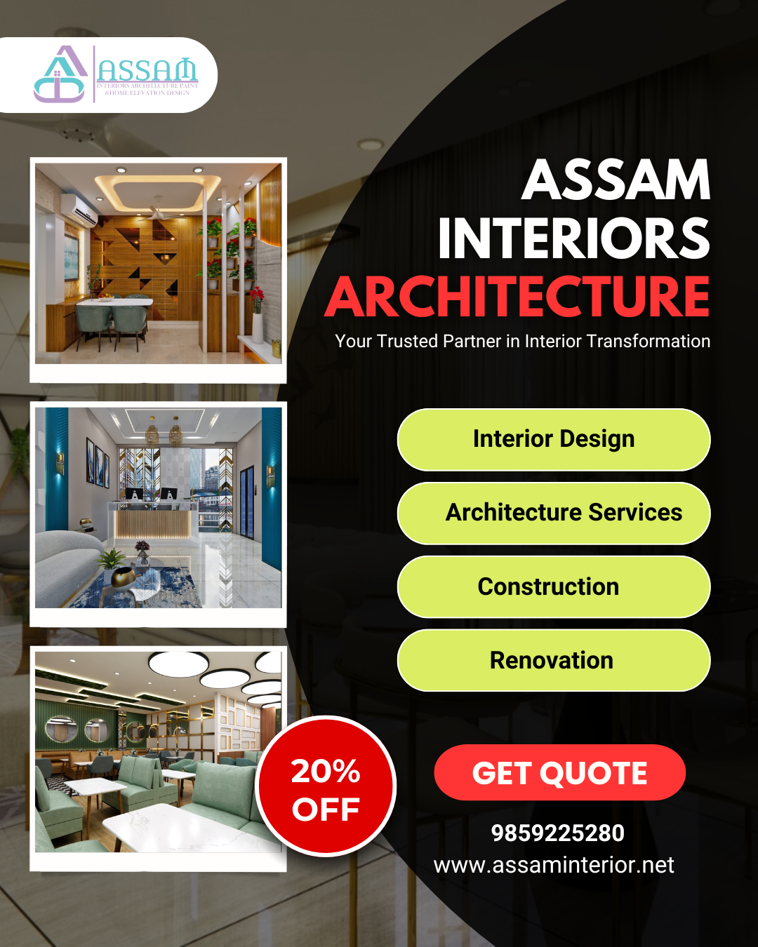 Assam Interiors Architecture Paint & Home Elevation Design Facebook ad