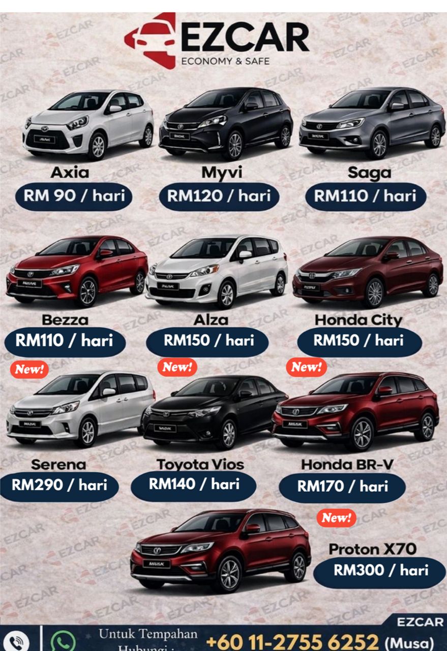 Kereta Sewa Negeri Sembilan Facebook ad: Book with us now!