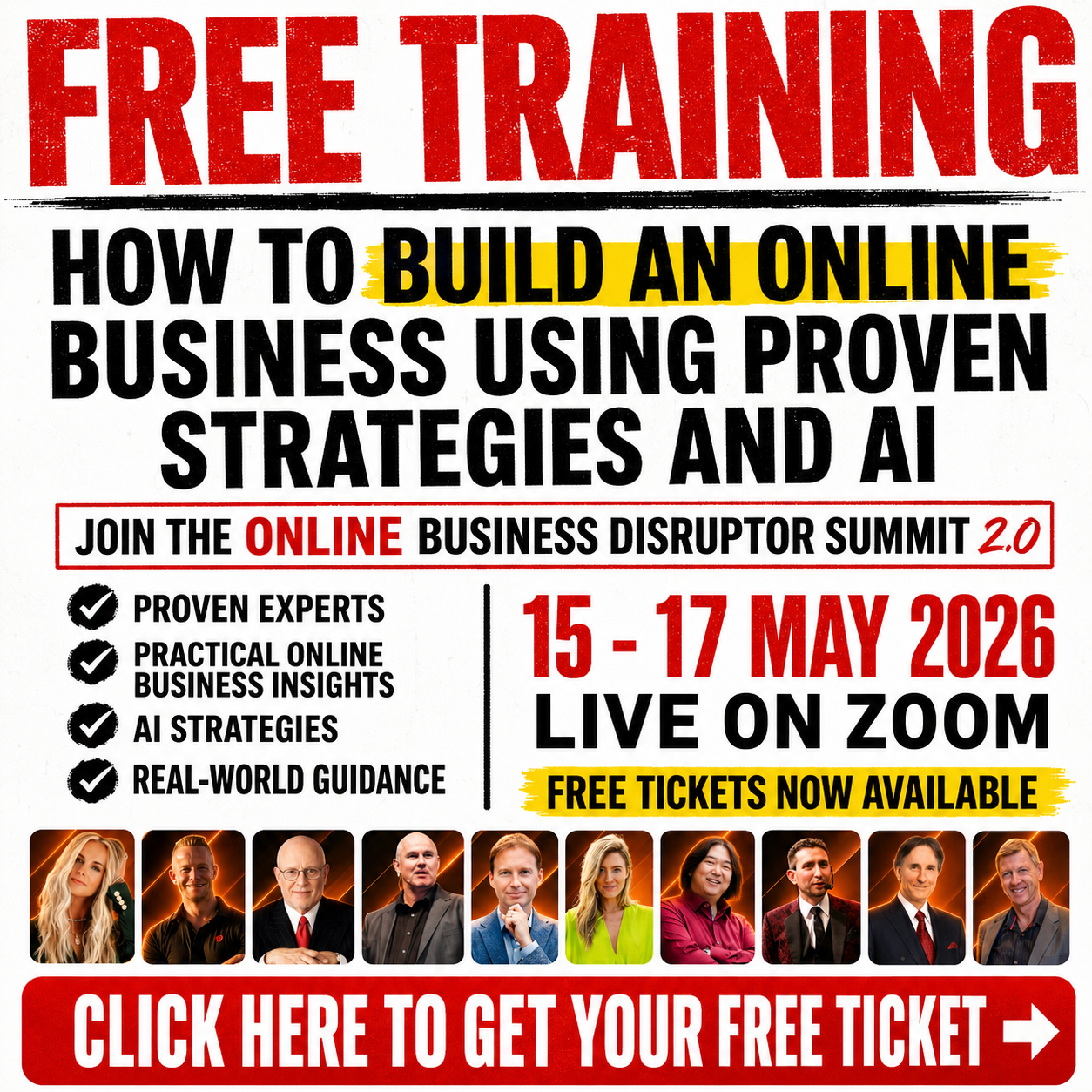 REAL Success Facebook ad: [BOOK YOUR FREE TICKET] LIVE ONLINE BUSINESS SUMMIT
