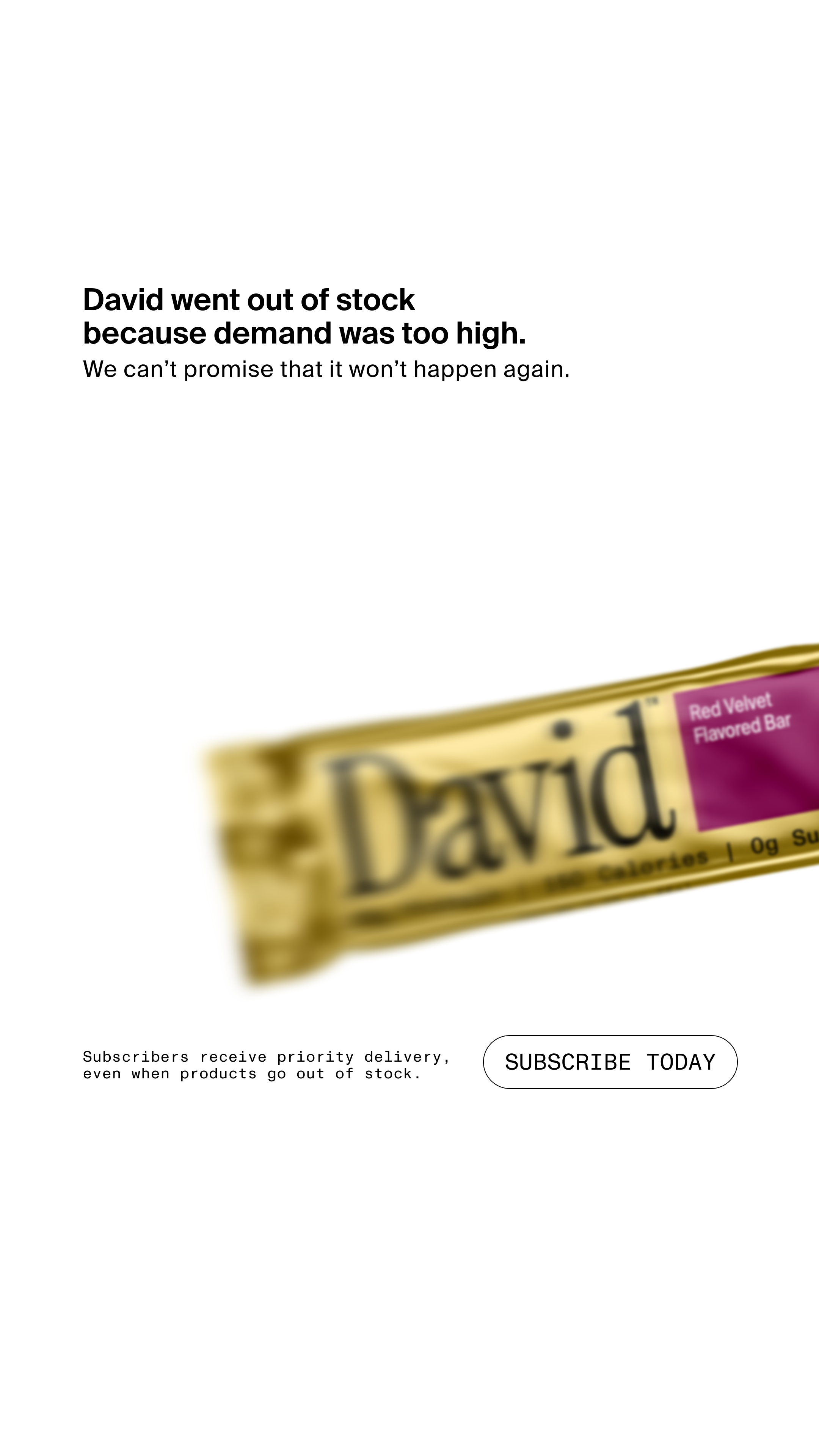 David Protein Facebook ad
