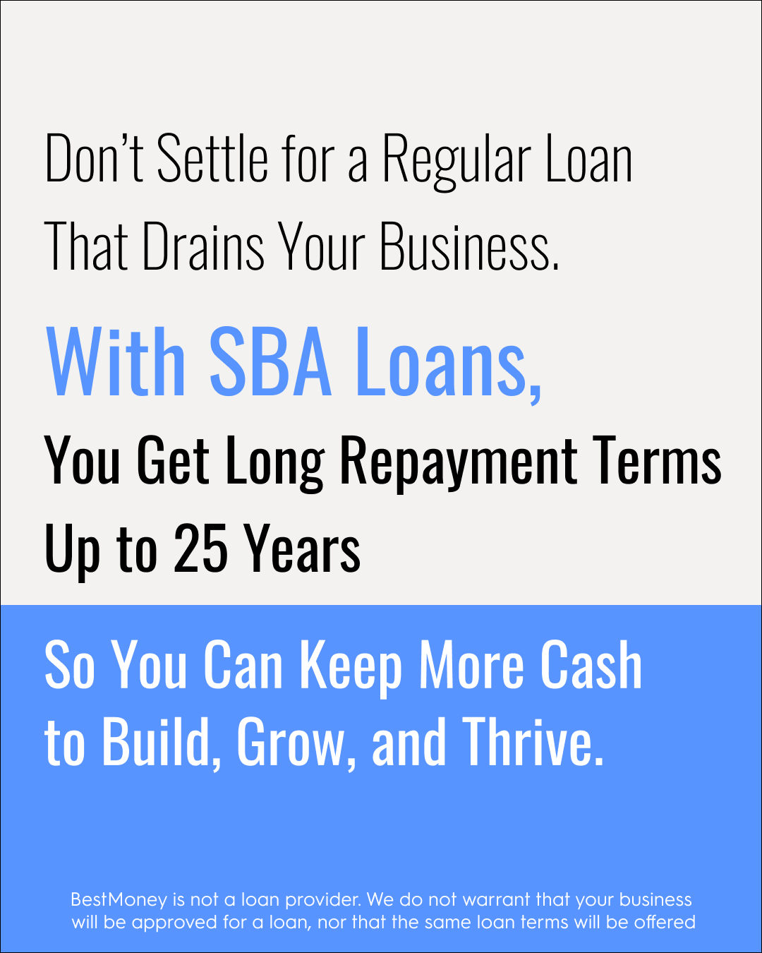 BestMoney.com - Business Loans Facebook ad
