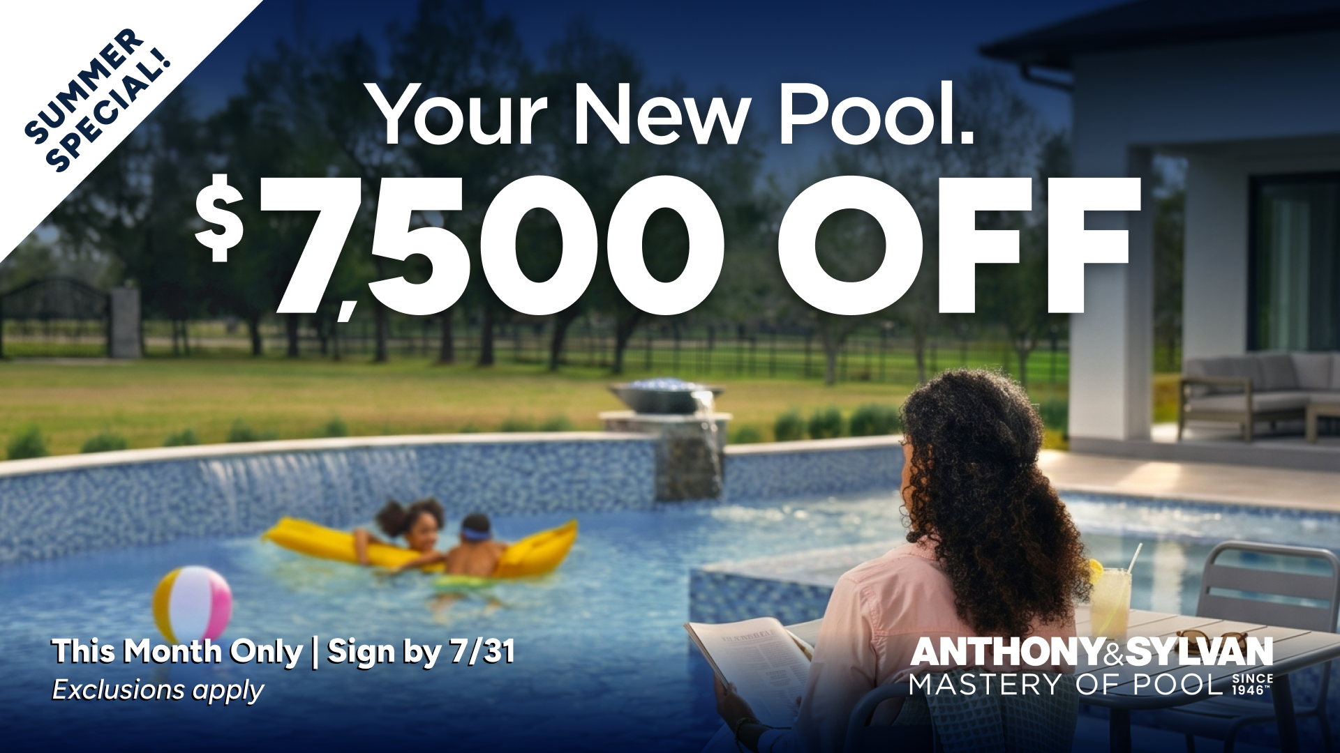 Anthony & Sylvan Pools Facebook ad