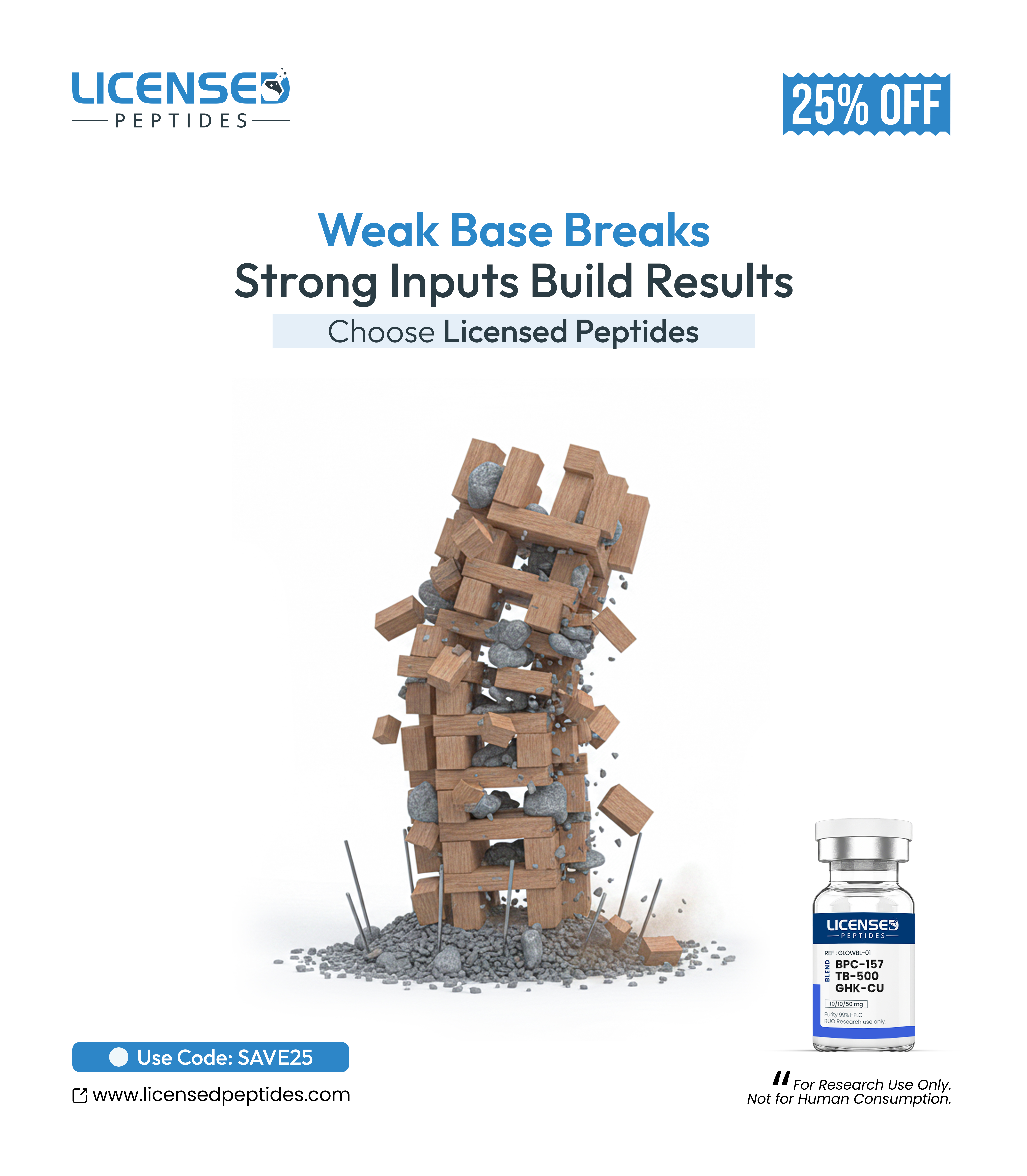 LicensedPeptides Facebook ad