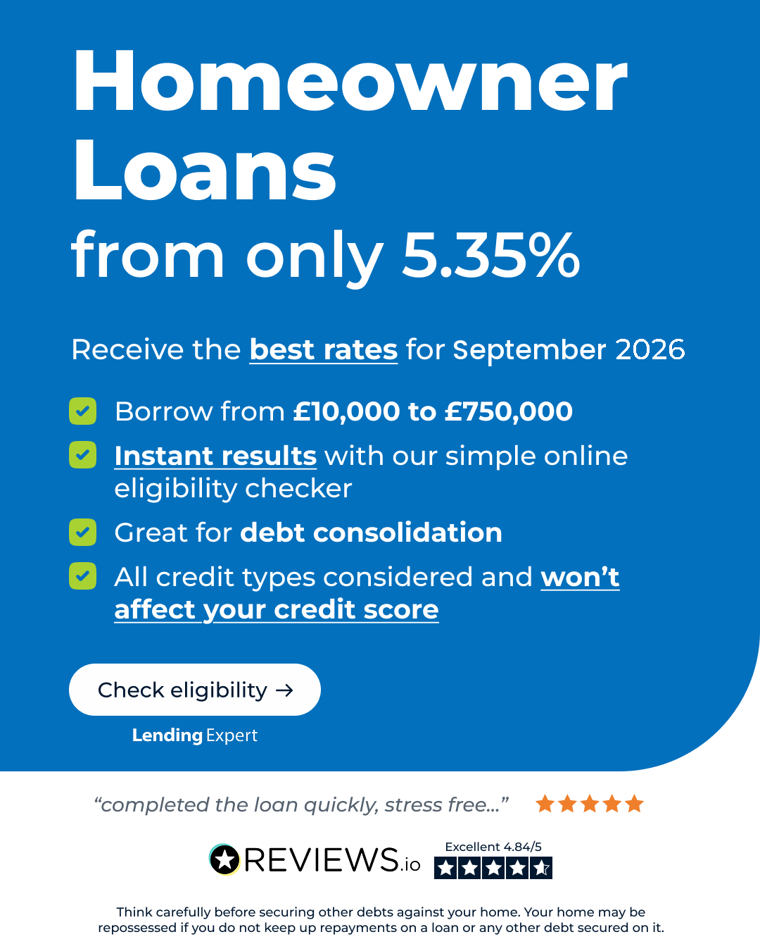 Lending Expert Facebook ad: Check Eligibility