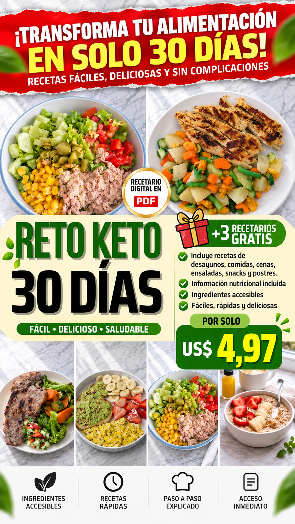 Reto Keto 30 días Facebook ad: ¡Últimos cupos!