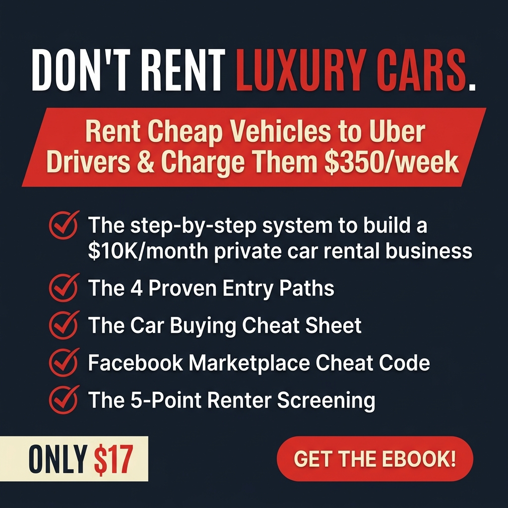 Private Car Rental Profits Facebook ad: {$17} How to Turn $4K Cars Into $1,400/Mo