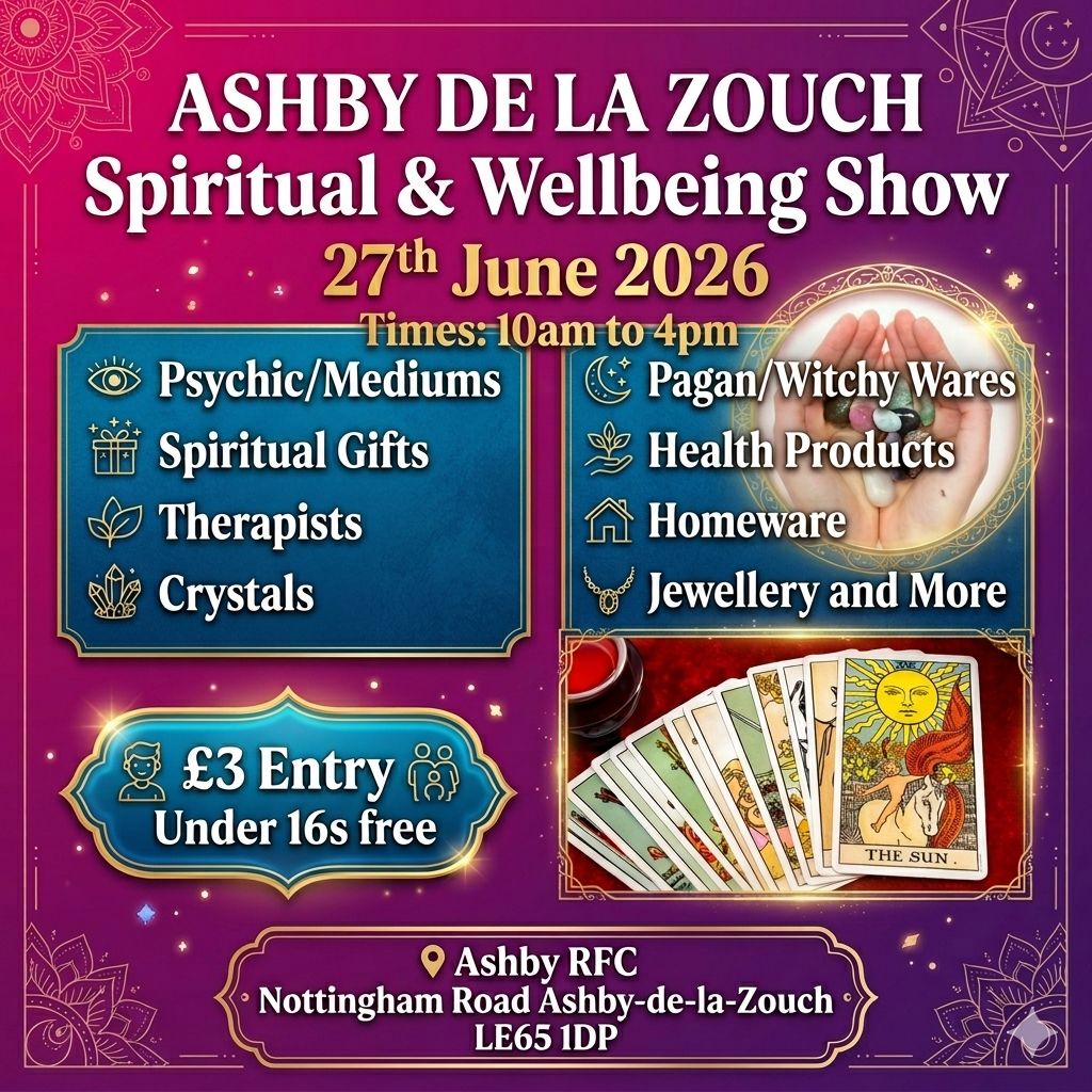 Hope & Harmony Facebook ad: ASHBY DE LA ZOUCH SPIRITUAL & WELLBEING SHOW