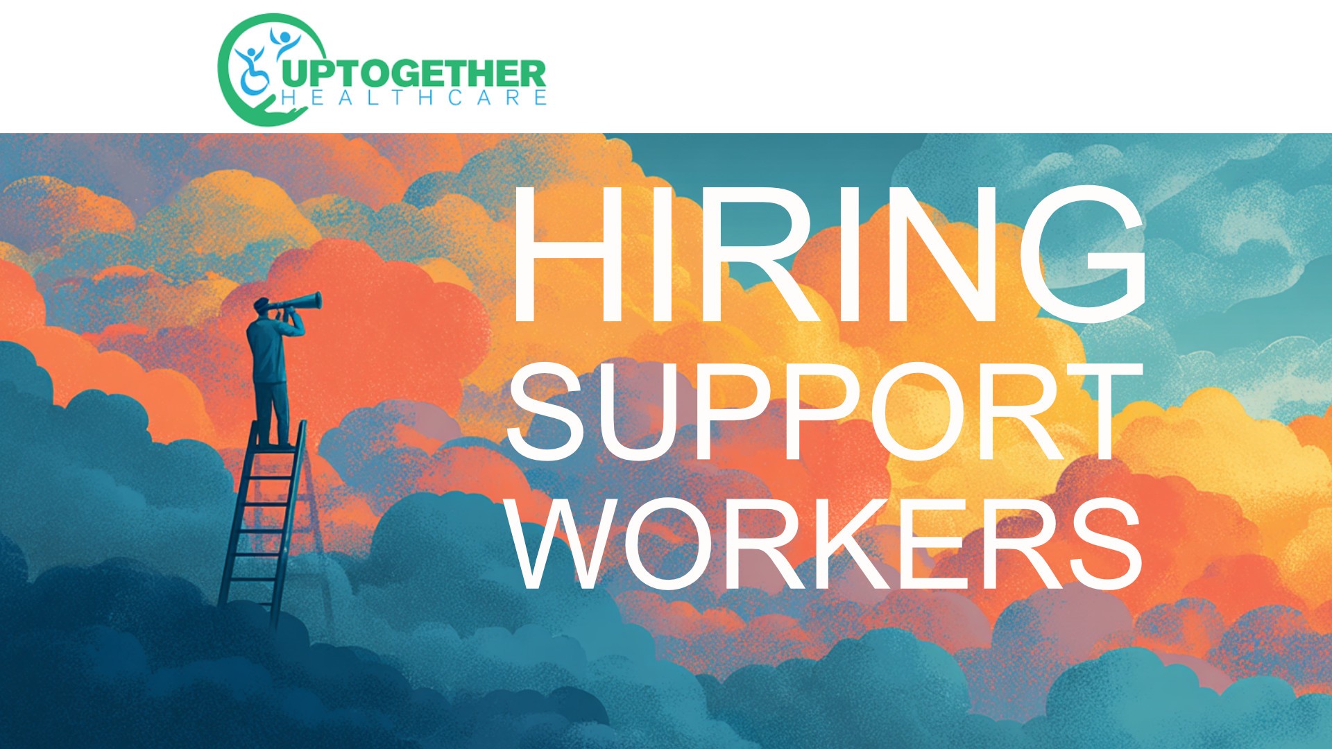 Uptogether Healthcare Facebook ad: We are looking for qualified female Support Workers.