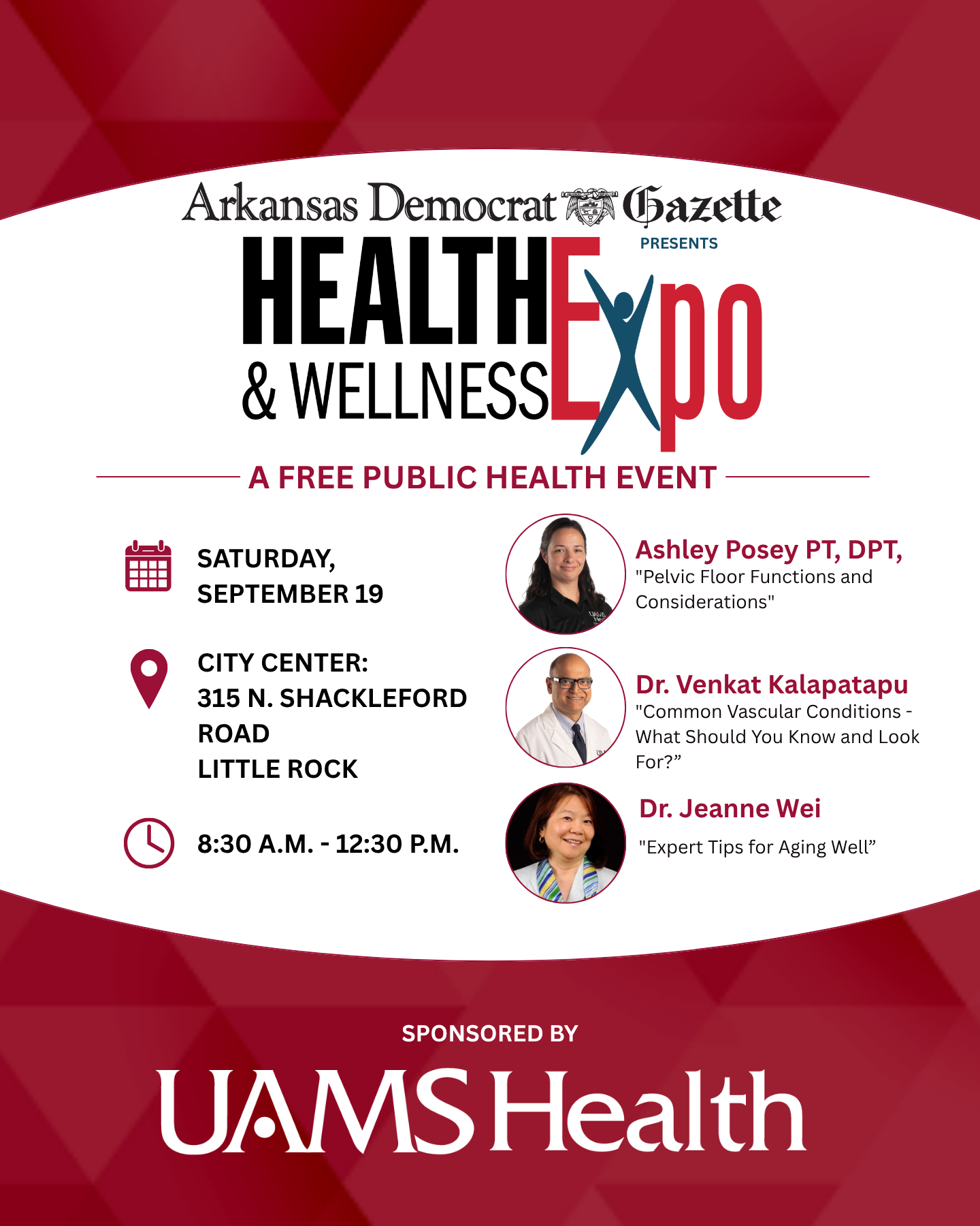 UAMS - University of Arkansas for Medical Sciences Facebook ad: Health & Wellness Expo Free Community Event