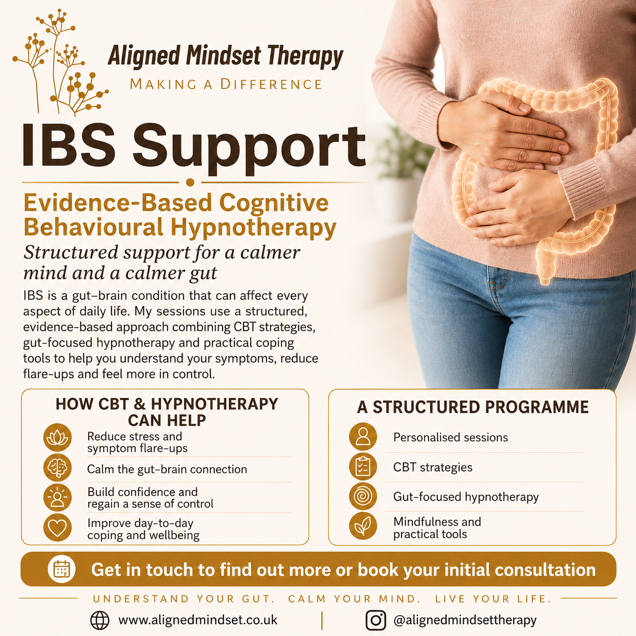 Aligned Mindset- Psychotherapist Counsellor & CBT Hypnotherapist Facebook ad