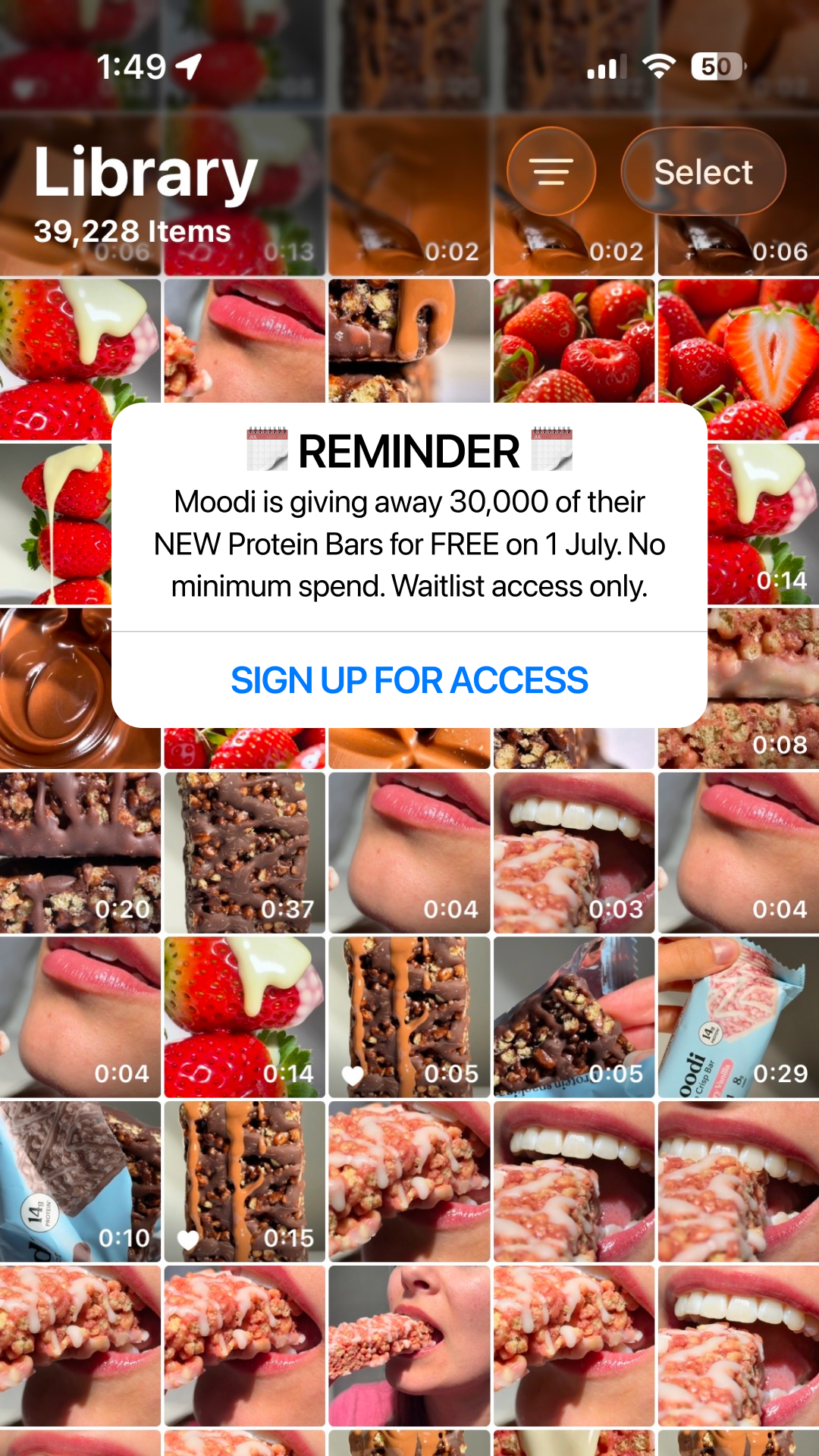 Moodi Facebook ad