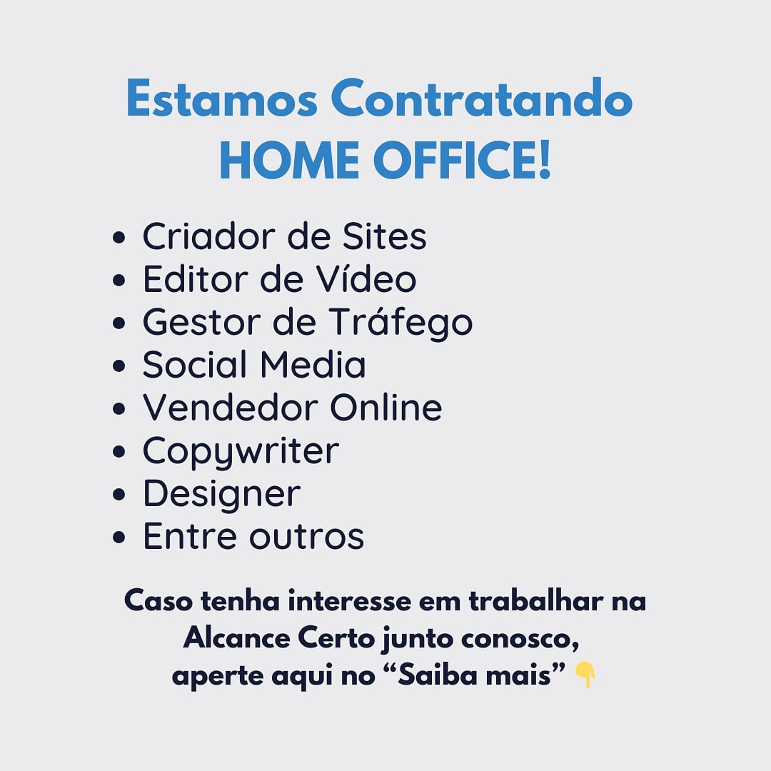 Academia Alcance Certo Facebook ad: Se encaixa em alguma dessas vagas de emprego?