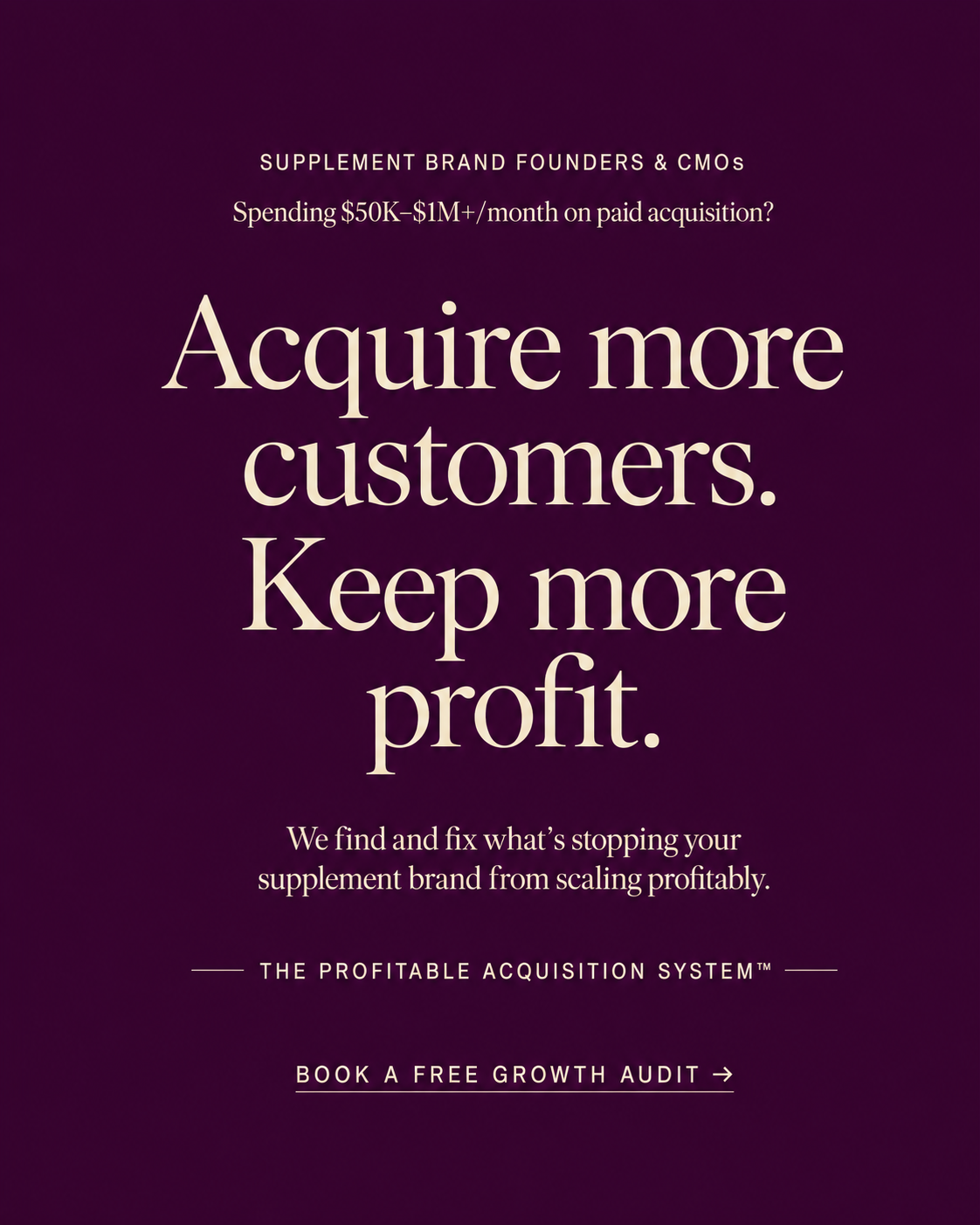 Rozee Digital Facebook ad: Scale Your Supplement Brand Profitably