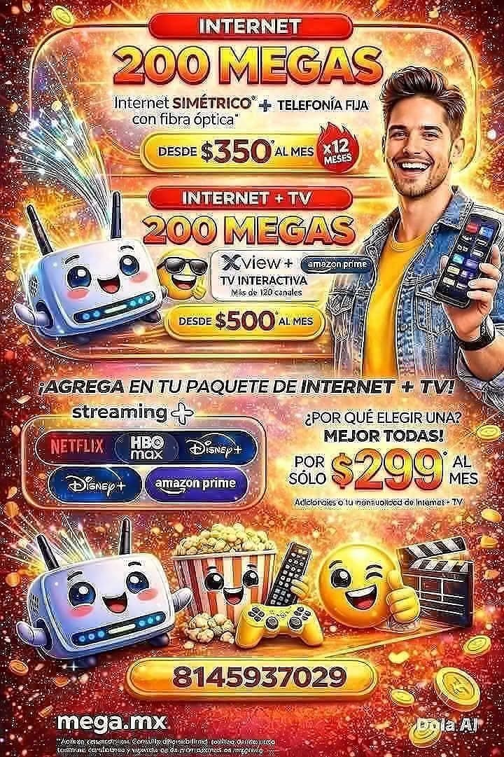 Megacable Facebook ad from Aug 27, 2026