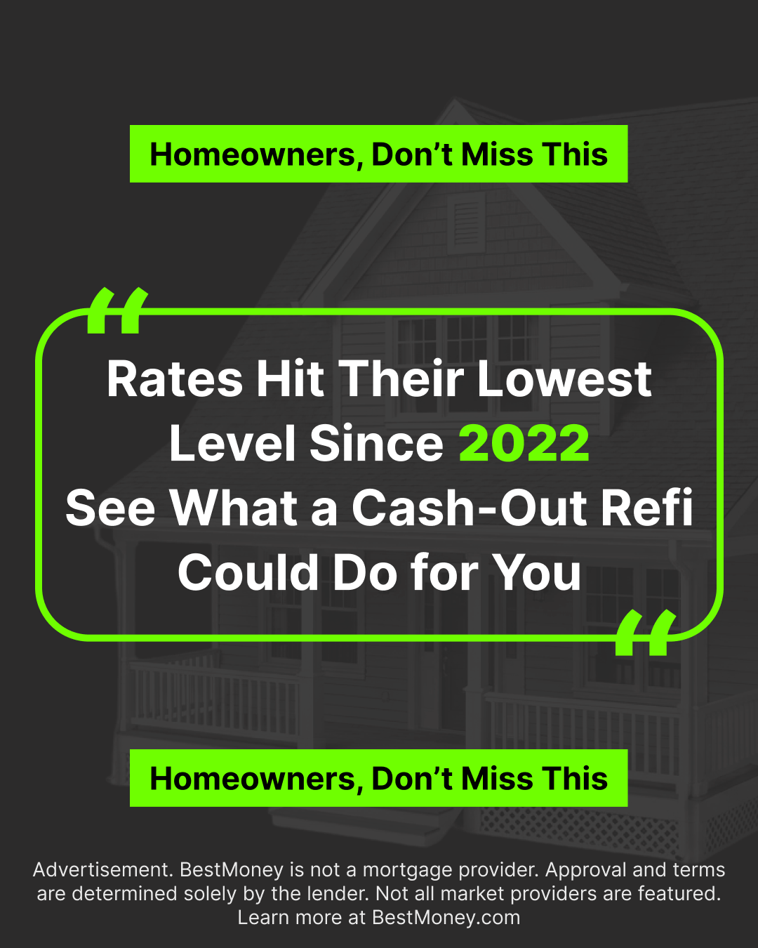 BestMoney - Mortgage Lenders Facebook ad