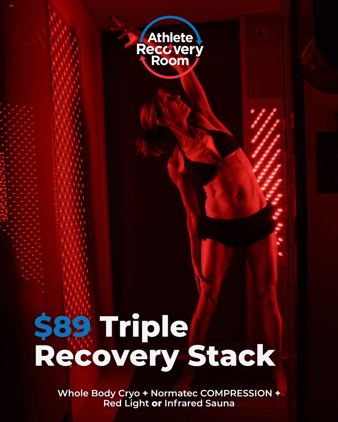 Athlete Recovery Room Facebook ad from Mar 19, 2026