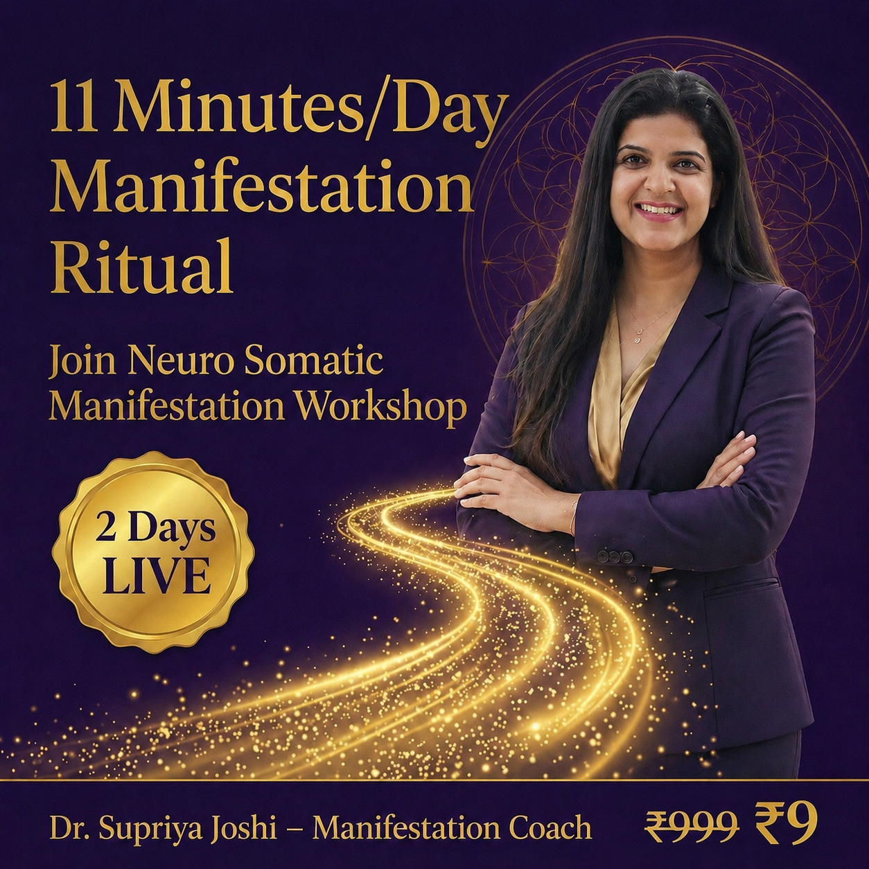 Dr Supriya Joshi Transformation coach Founder Life Design Facebook ad