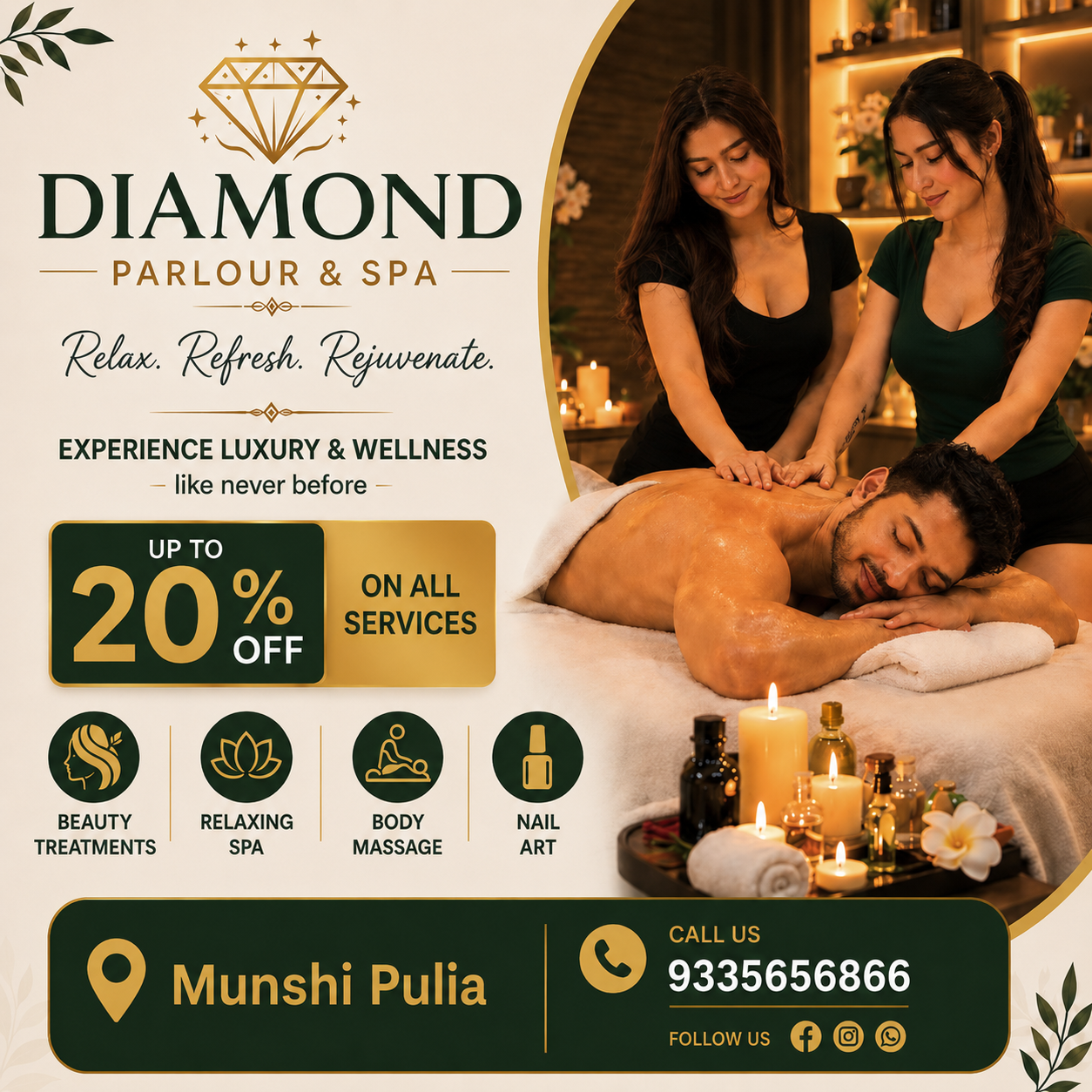 Diamond Parlor Beauty and Spa Facebook ad