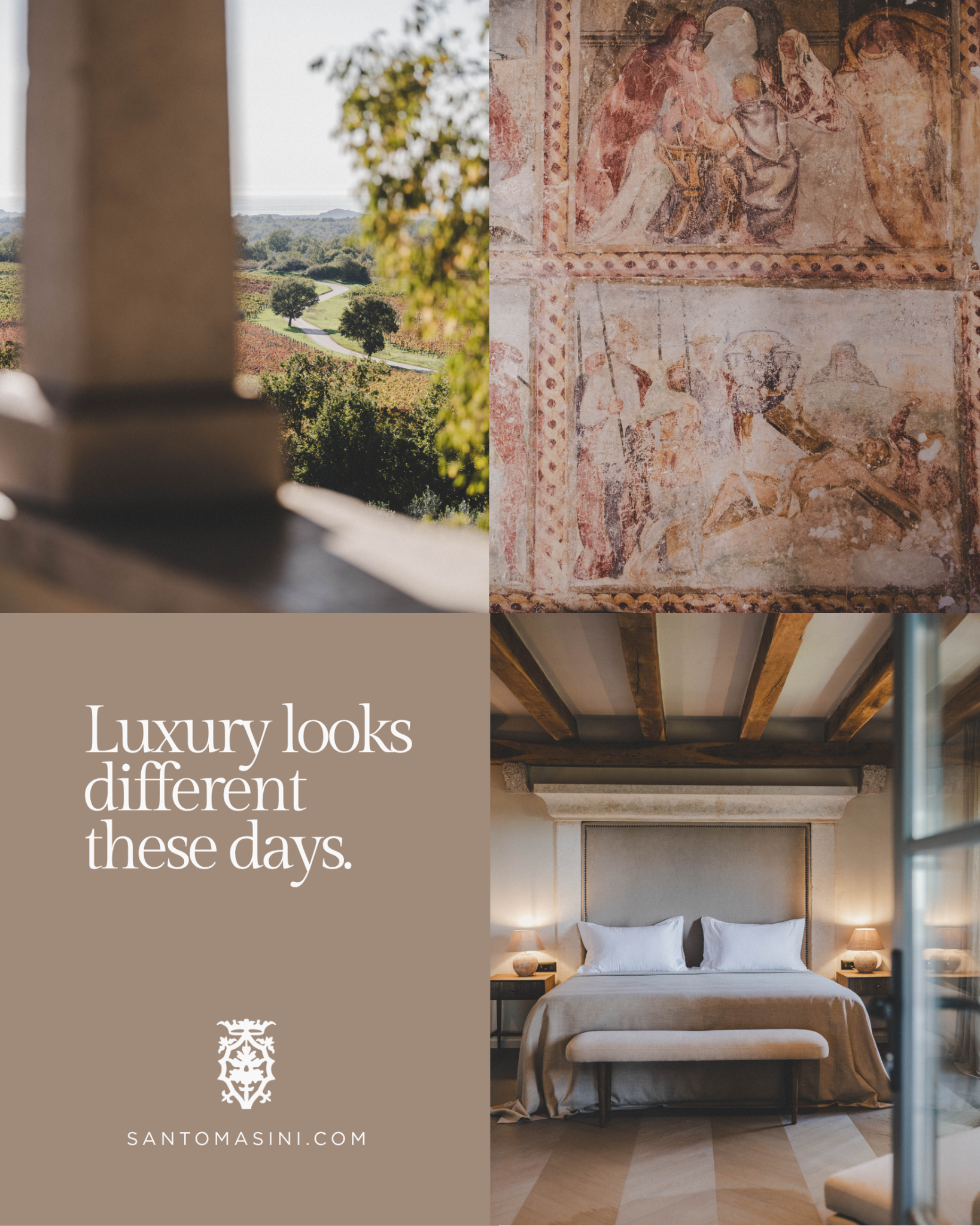 San Tomasini Heritage Hotel & Wedding Venue Facebook ad: Discover your sanctuary in Istria.