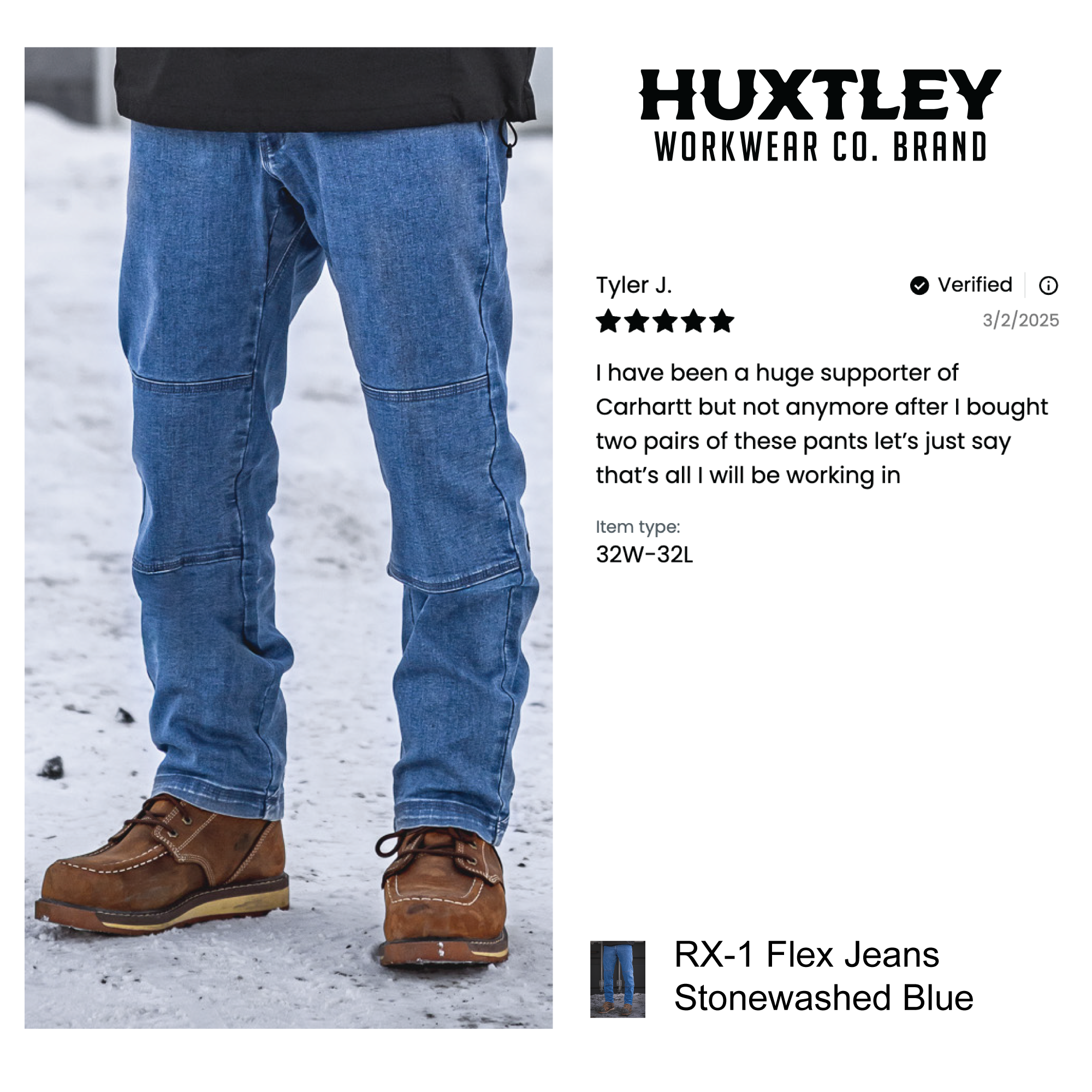 Huxtley Workwear Co. Facebook ad