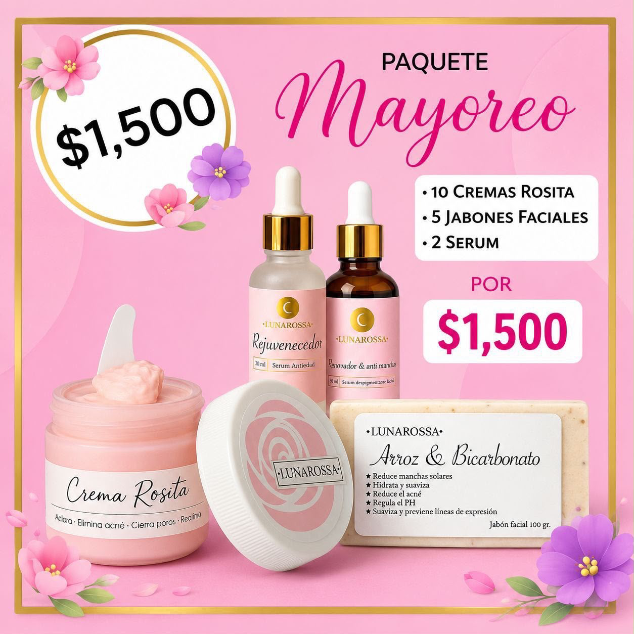Crema Rosita De Obregon la original Mayoreo Facebook ad: ¡Solo por tiempo limitado!