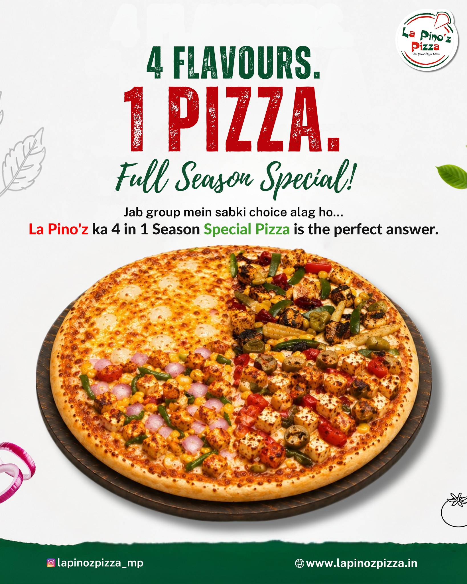 La Pino’z Pizza Indore Facebook ad from May 12, 2026