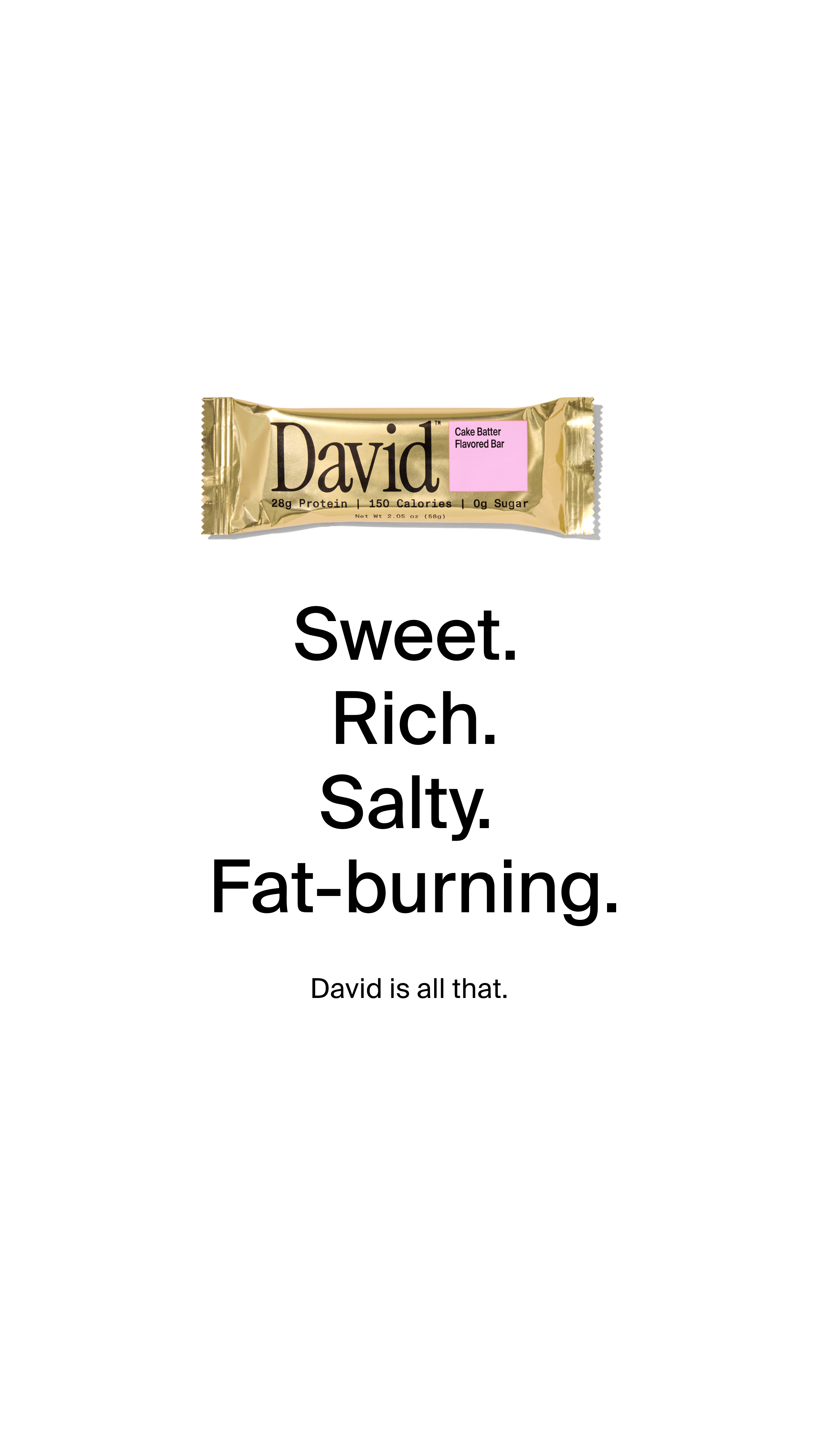 David Protein Facebook ad
