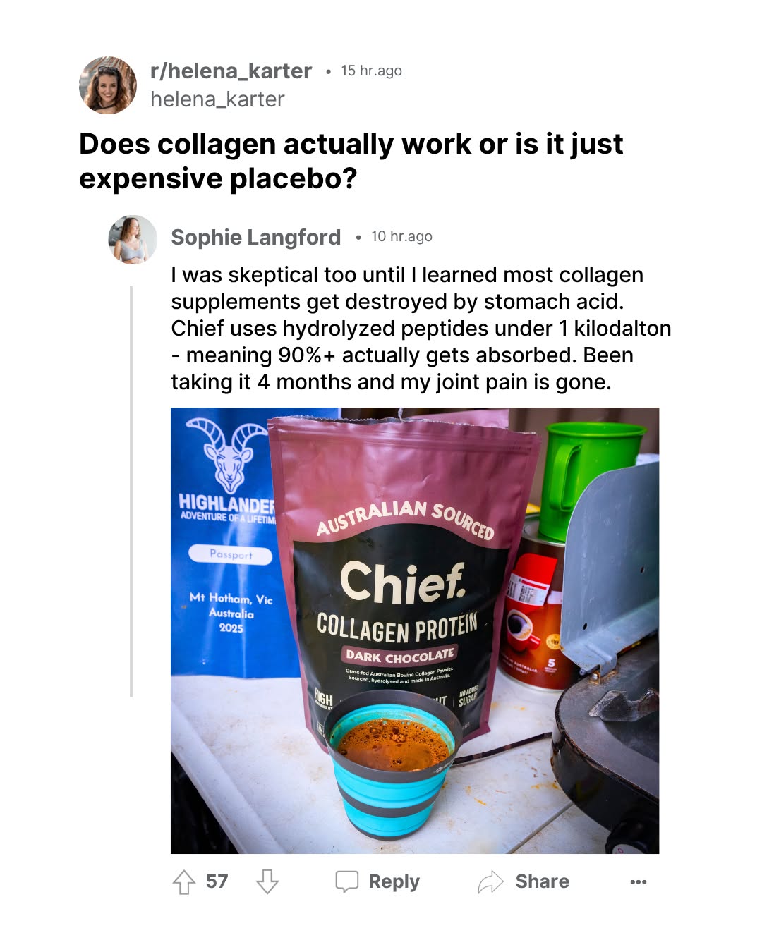 Chief Nutrition USA Facebook ad