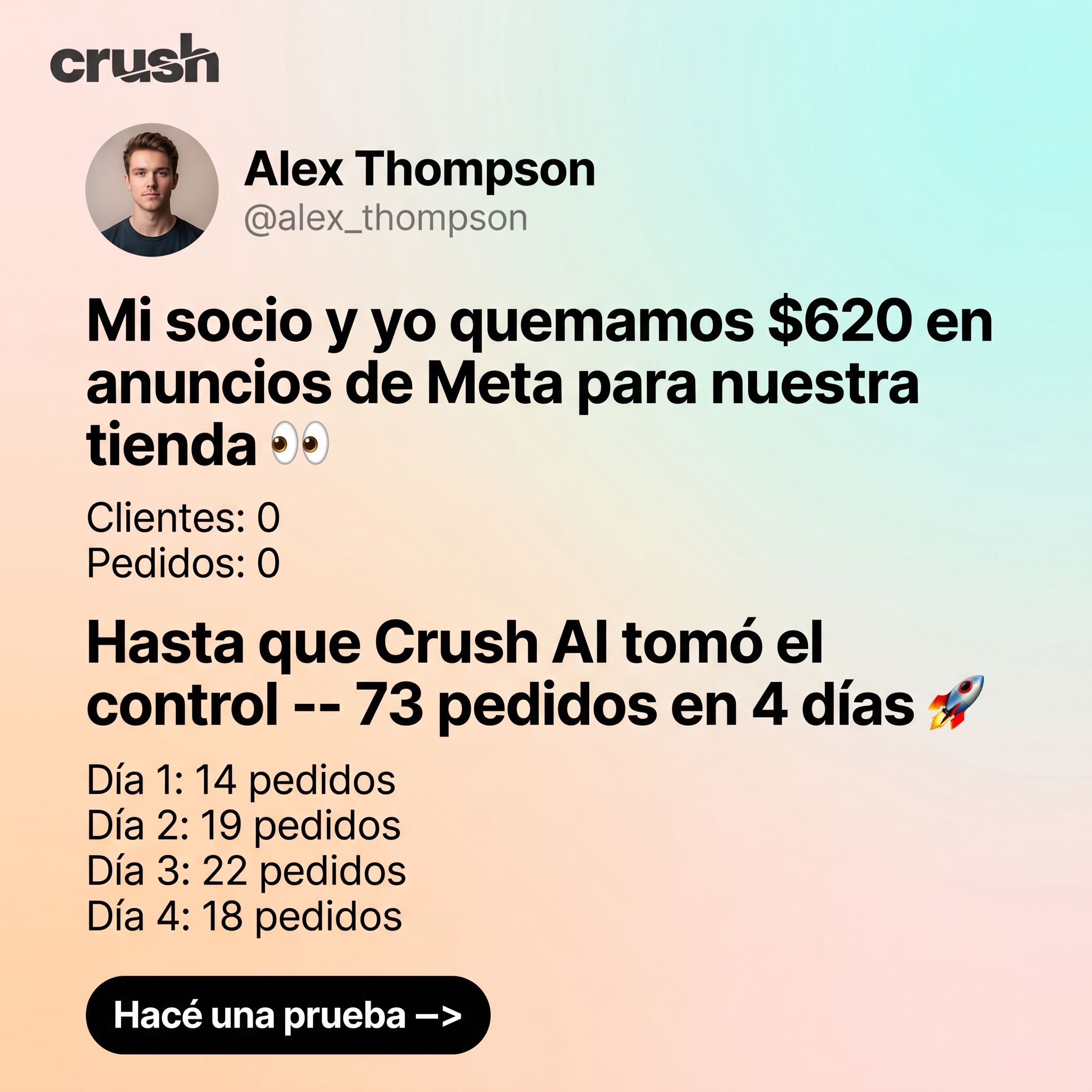 trycrush.ai Facebook ad
