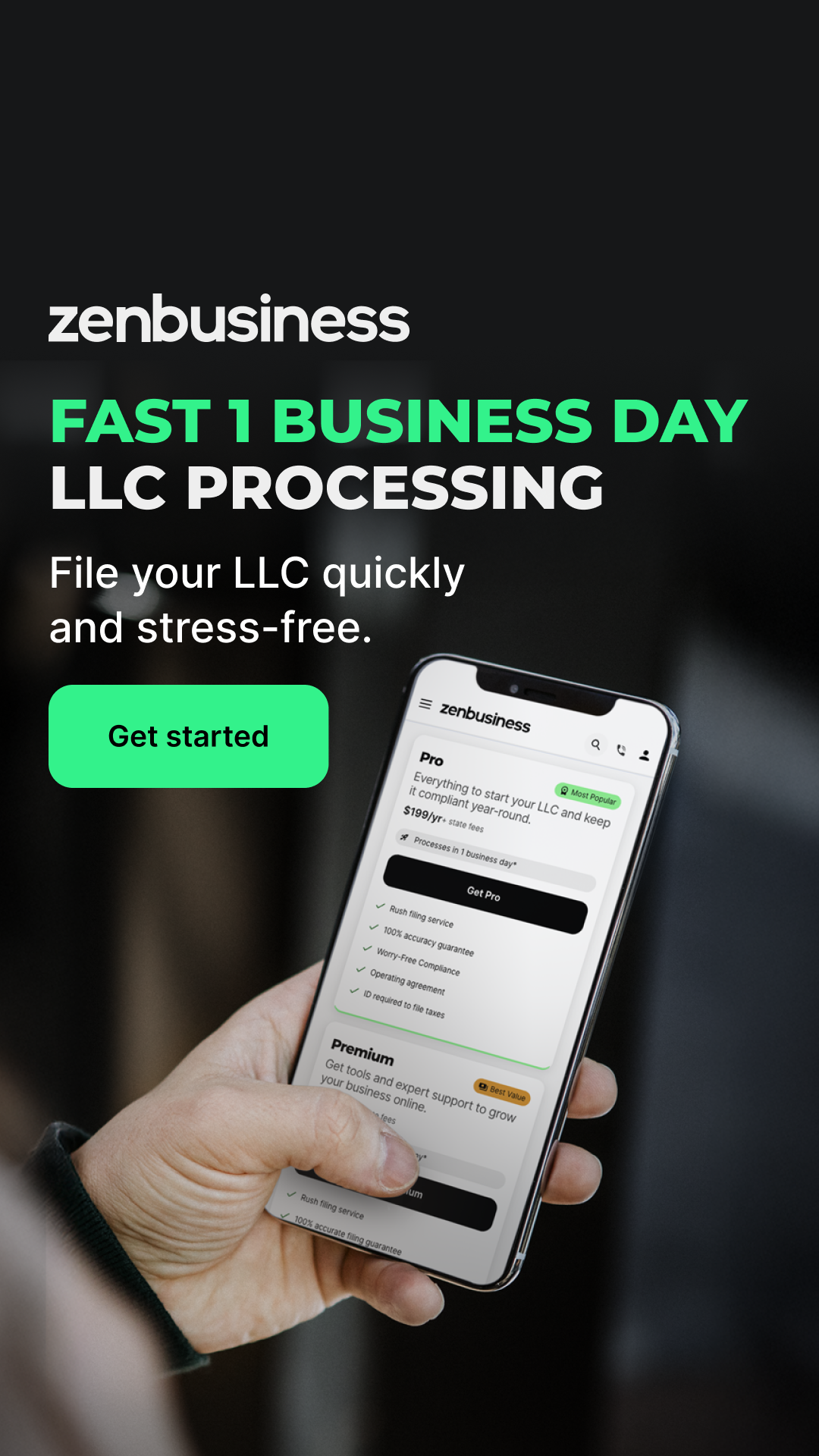 ZenBusiness Facebook ad
