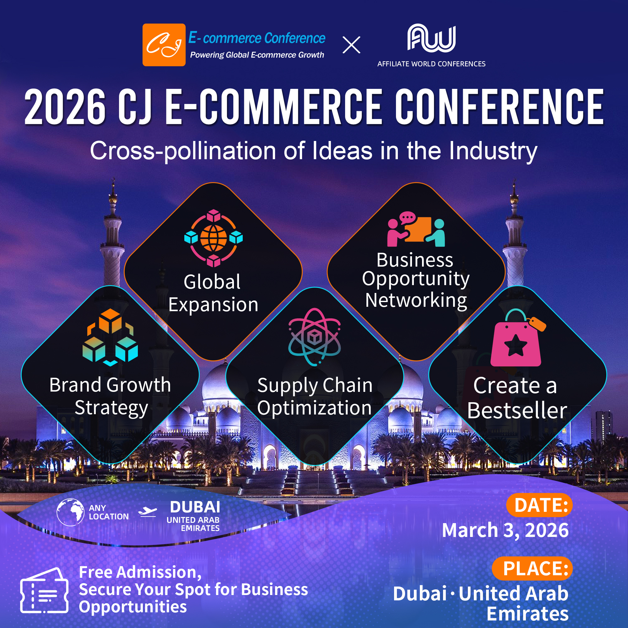 CJdropshipping.com Facebook ad: Join 10,000+ Attendees at the CJ Dropshipping Exhibition!