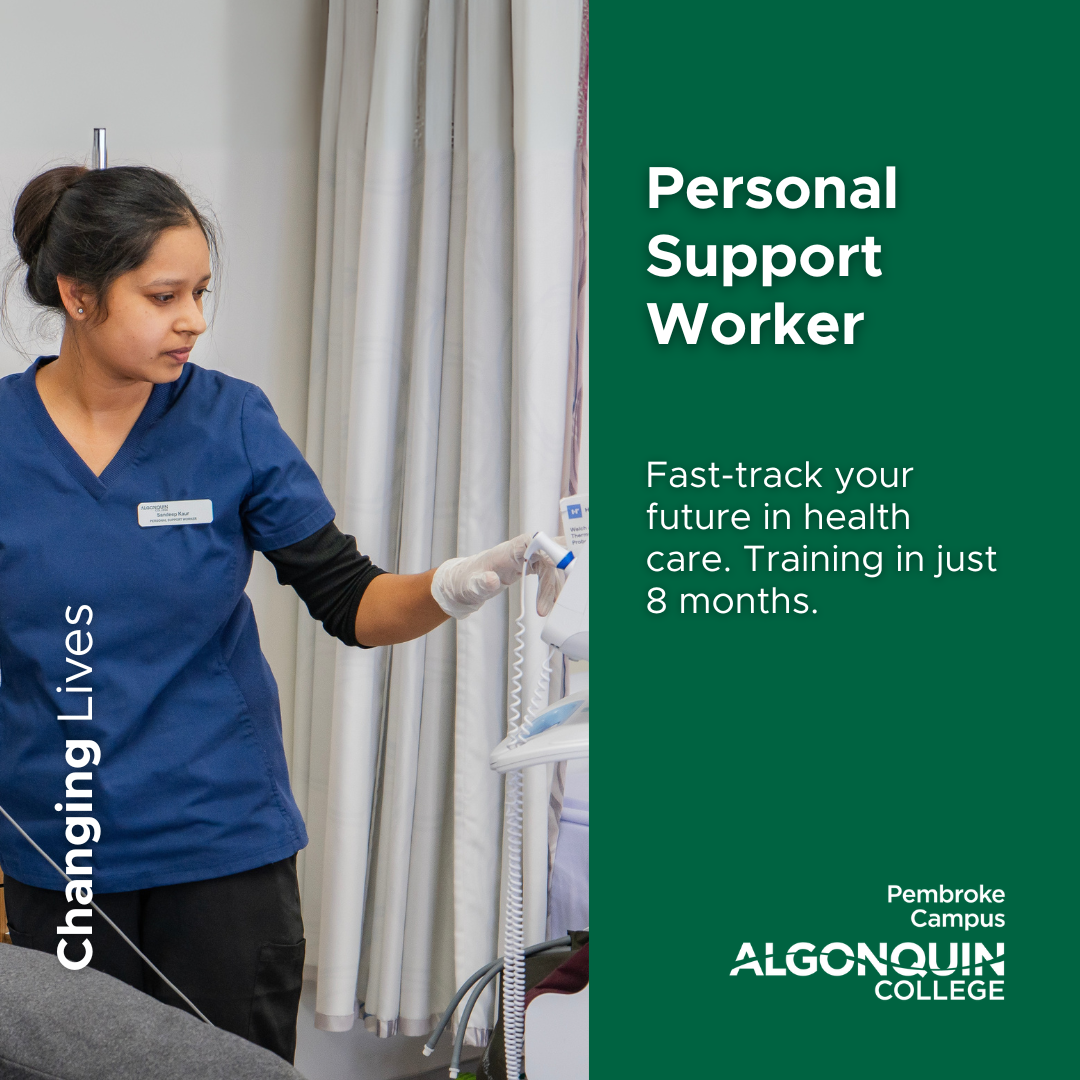 Algonquin College Waterfront Campus Facebook ad from Feb 4, 2026