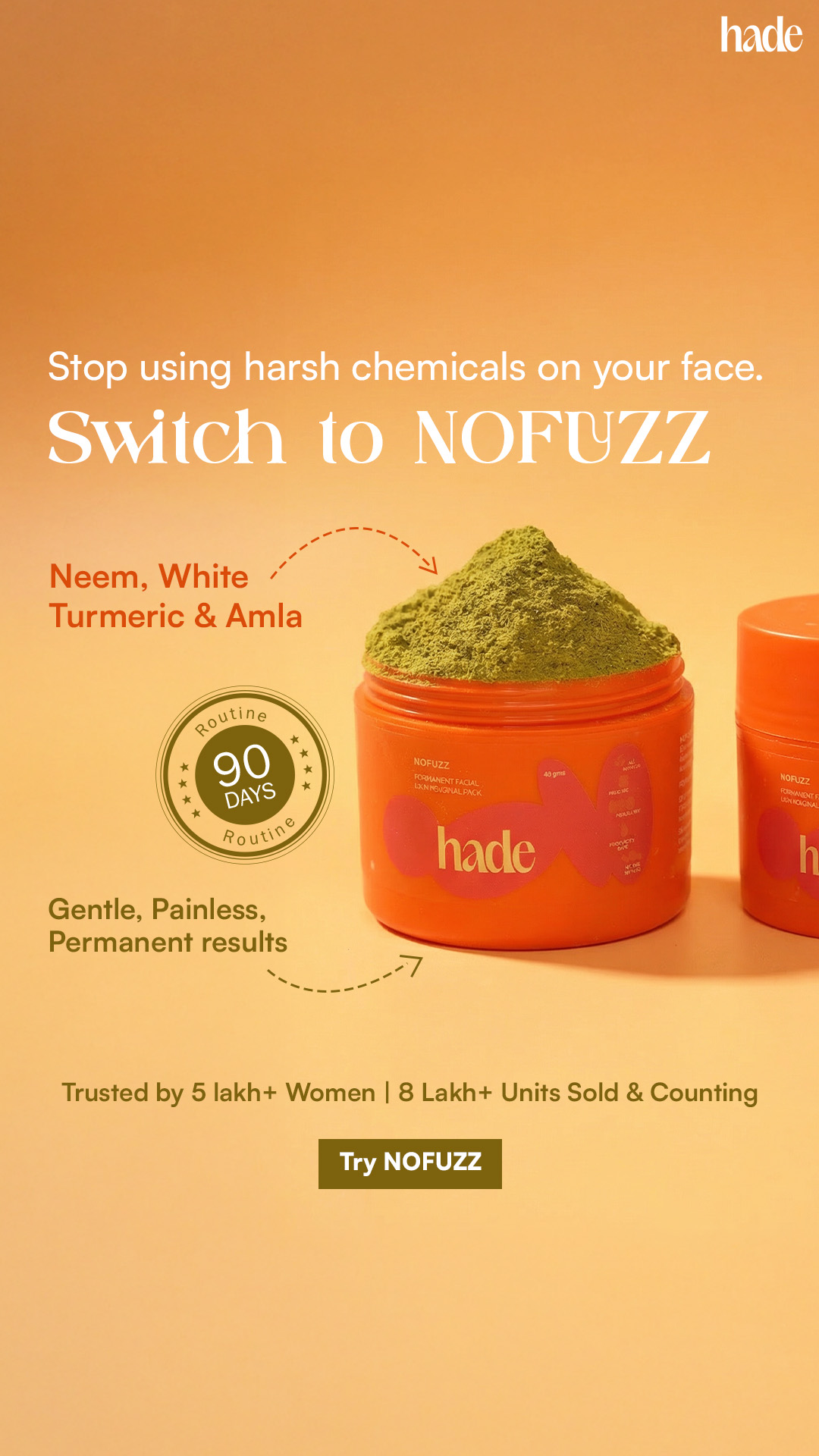 Hade Organic Skincare Facebook ad