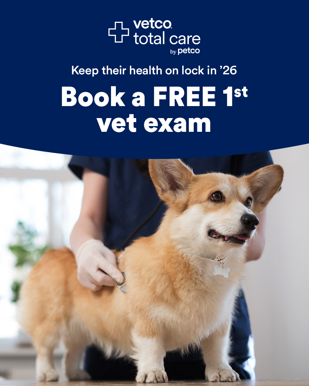 Petco Facebook ad: FREE first vet exam