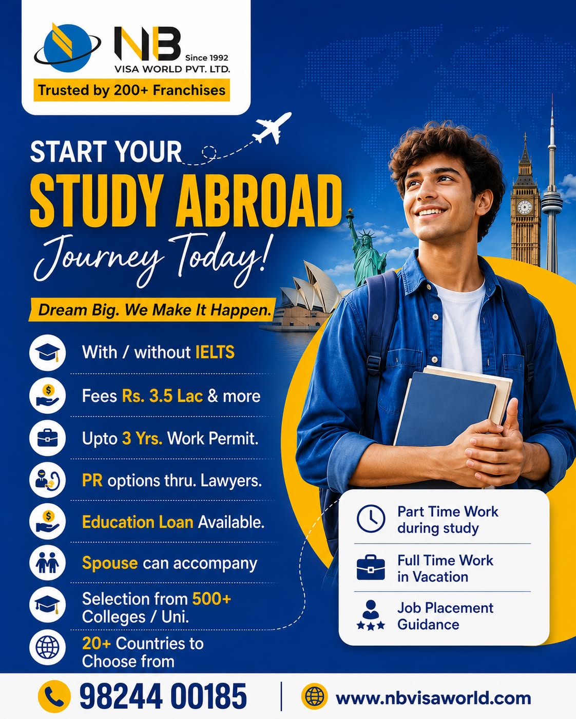 NB Visa World Pvt. Ltd. Facebook ad: Still if studying abroad is worth it?