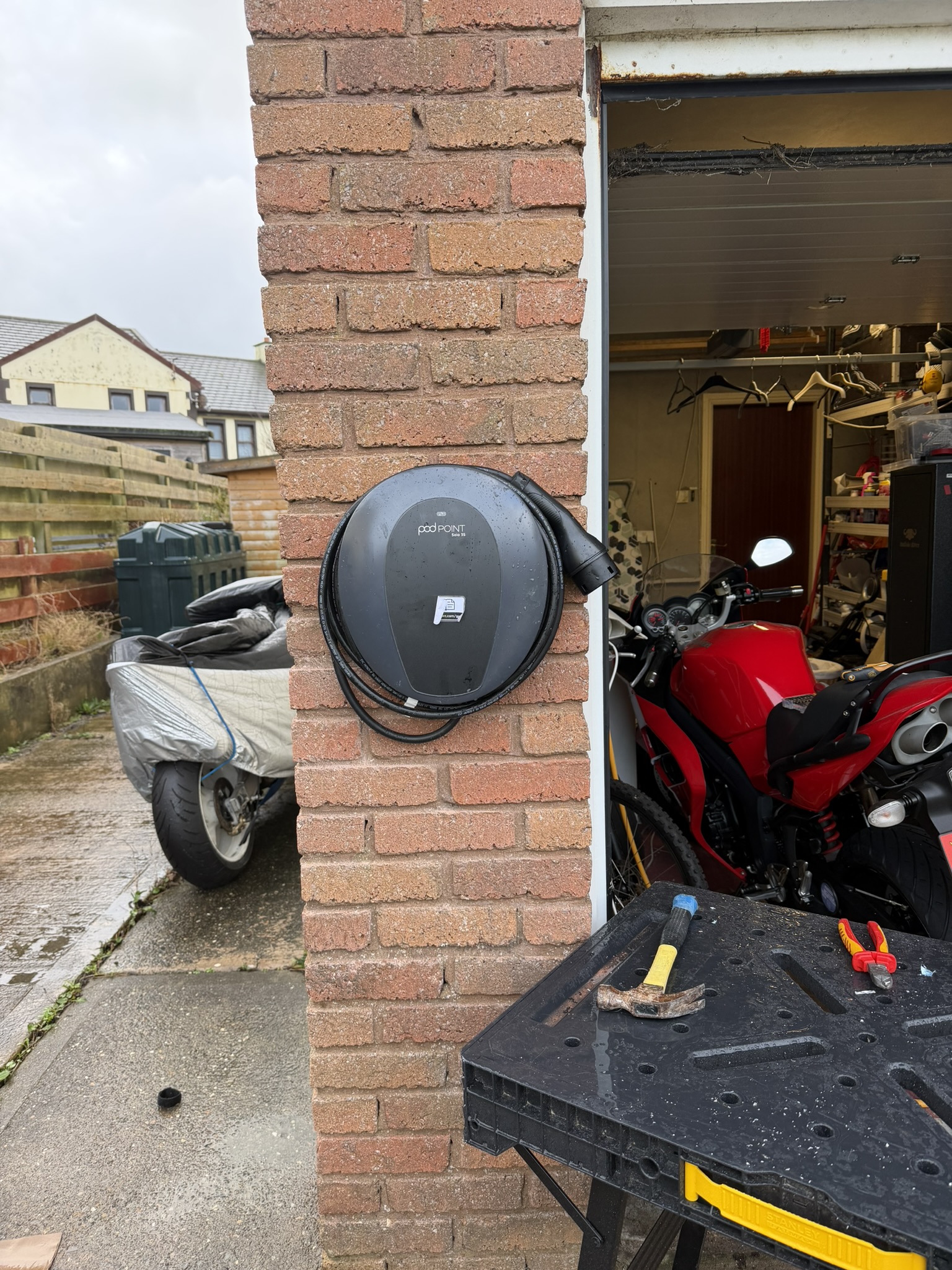 Just Electrical Isle of Man Facebook ad: Another Pod Point smart EV charger installed